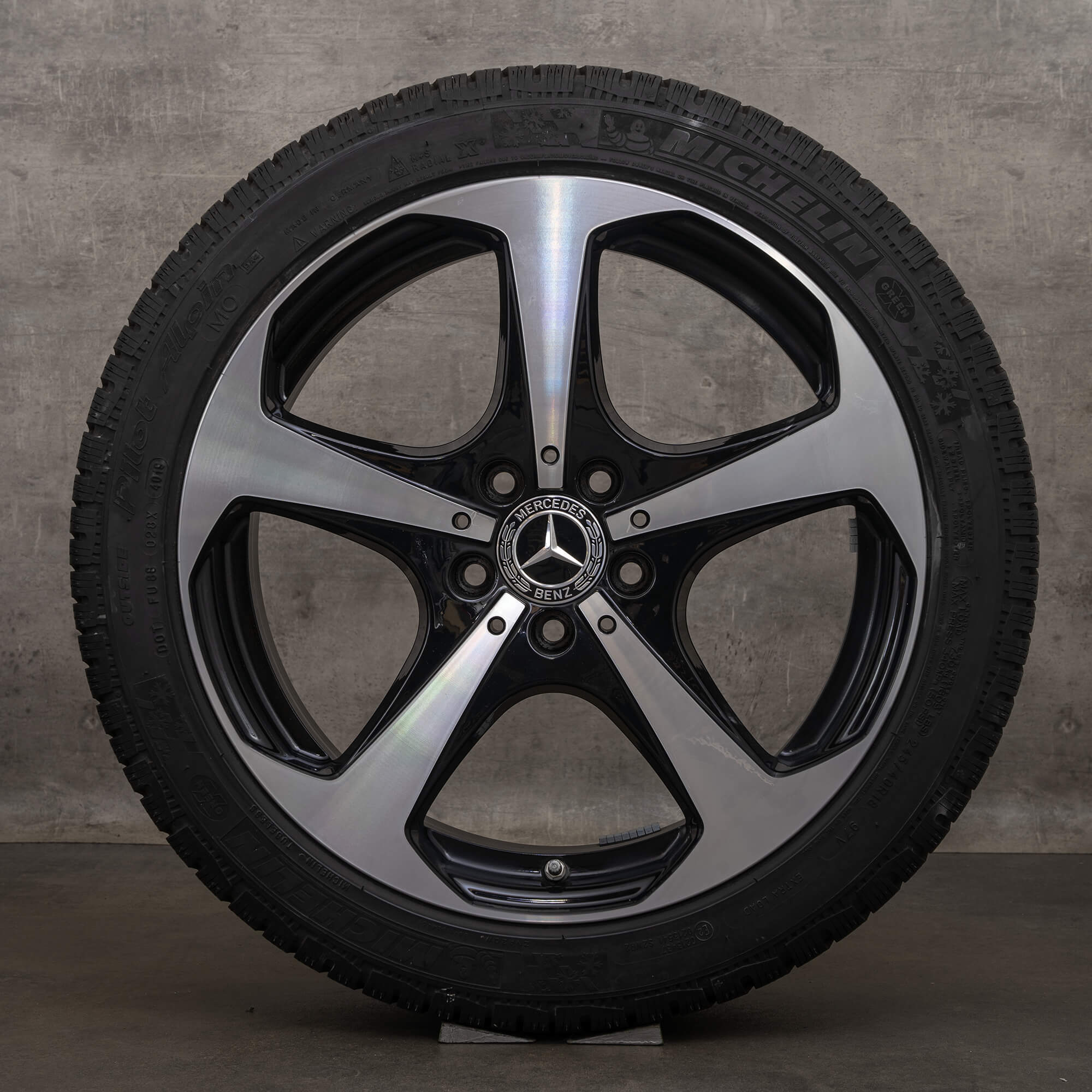 Originele Mercedes Benz C-Klasse winterwielen 18 inch W205 S205 A205 C205 velgen A2054014600 A2054014700 zwart hoogglans