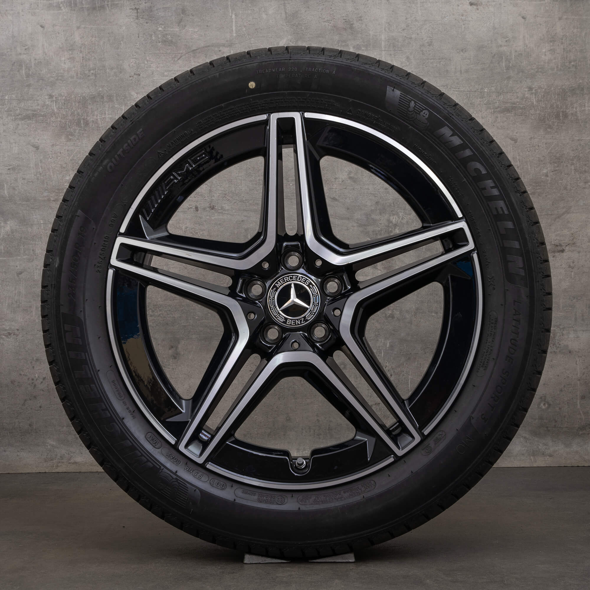 OEM Mercedes Benz GLA GLB rims 19 inch H247 X247 summer wheels A2474011500 black high-gloss