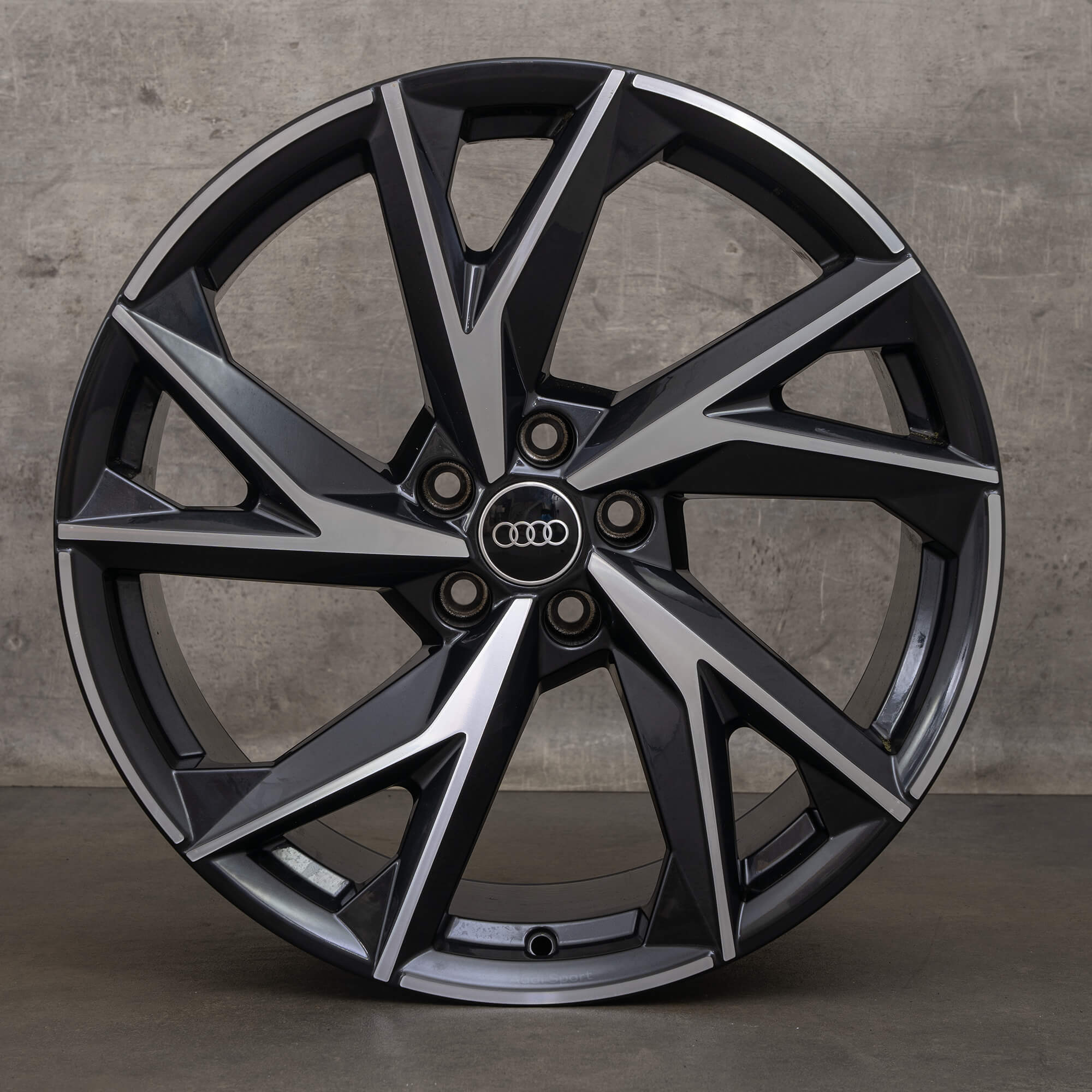 Originální Audi R8 ráfky 20" 4S Evo Design 4S0601025BS 4S0601025CC hliníkové antracit, vysoký lesk