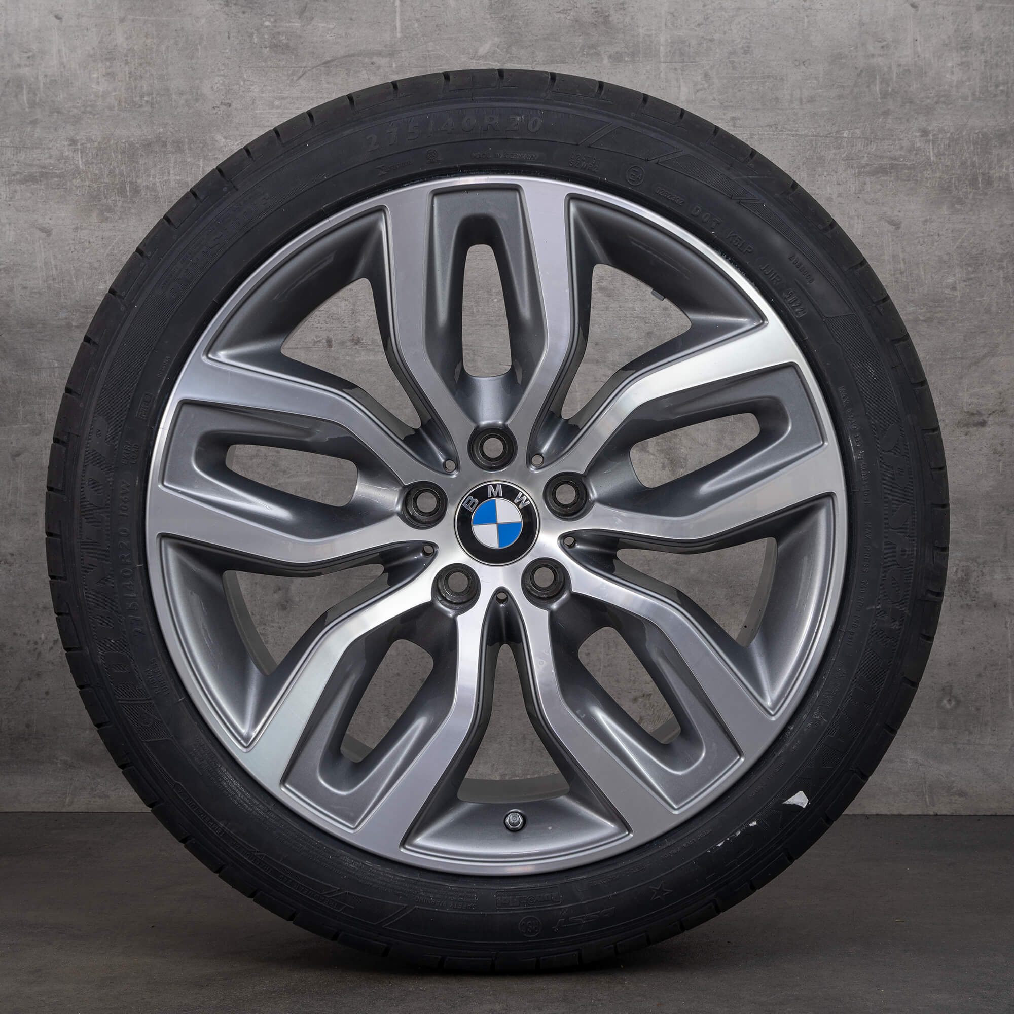 BMW X5 E70 F15 X6 F16 fælge sommerdæk sommerhjul 20 tommer 6788027 6788028