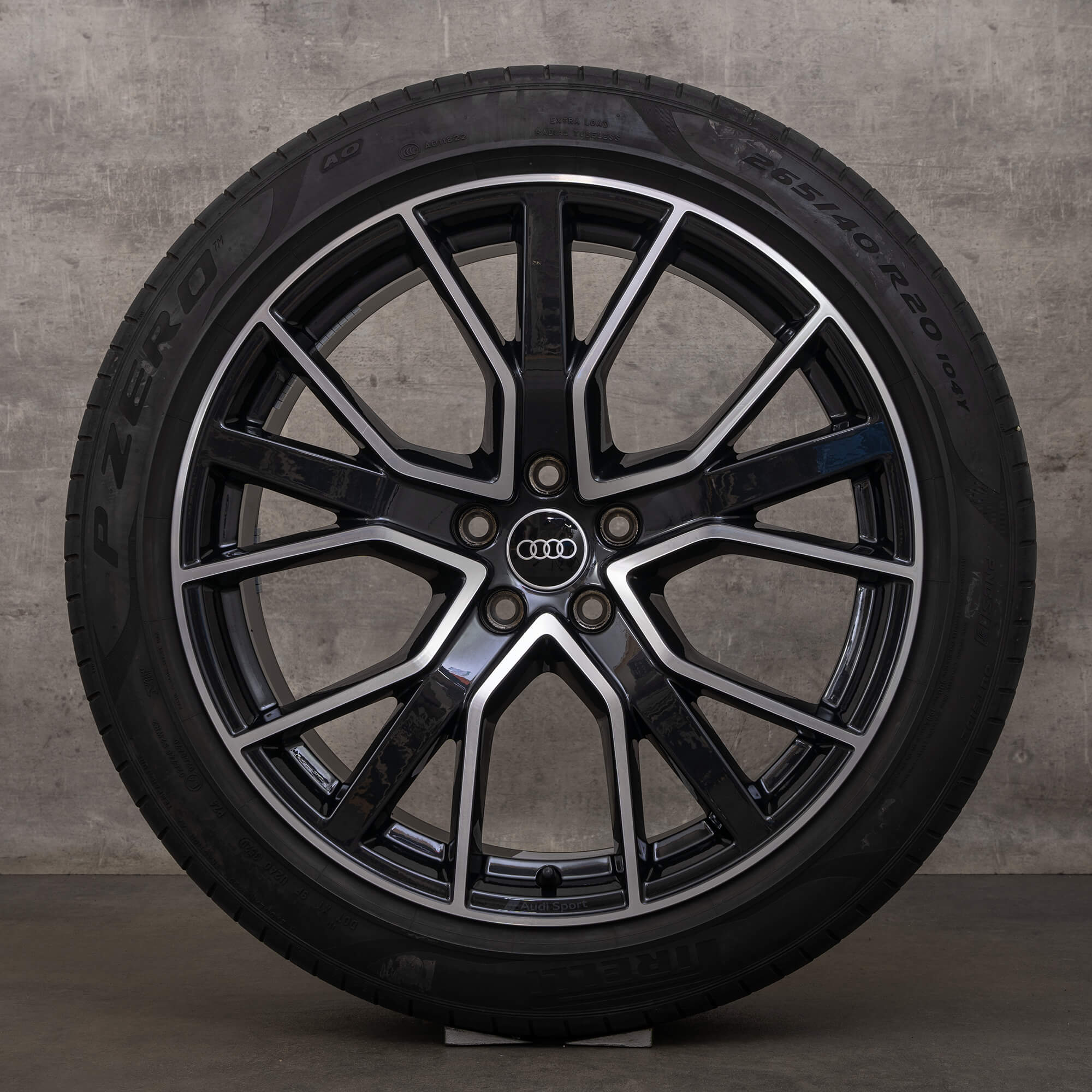 OEM Audi A8 S8 rims 20 inch 4N D5 summer tires 4N0601025AA Performance black