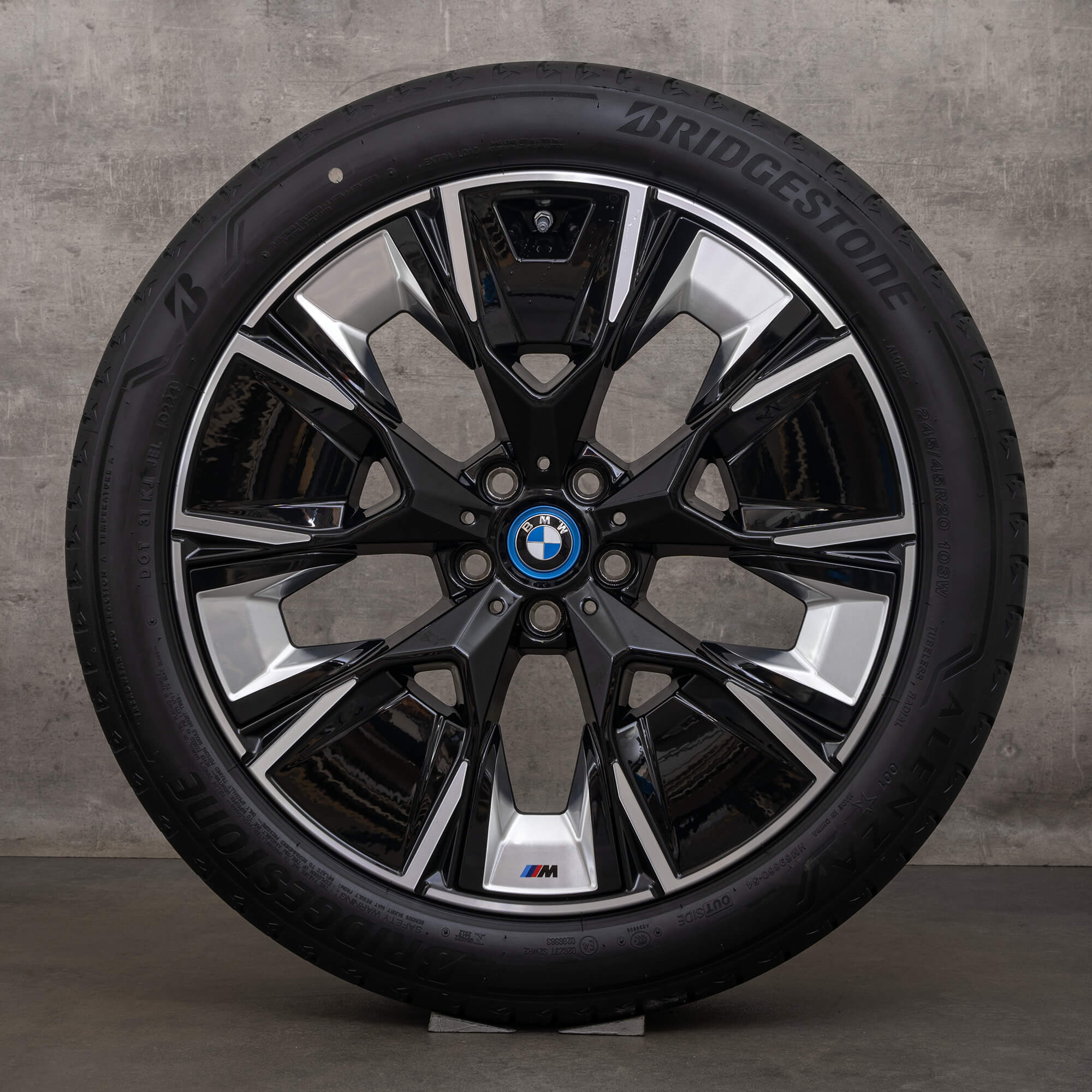 Jantes d'été d'origine BMW iX3 20 pouces G08 style 890 M 7916267 7916268 roues noires NEUF