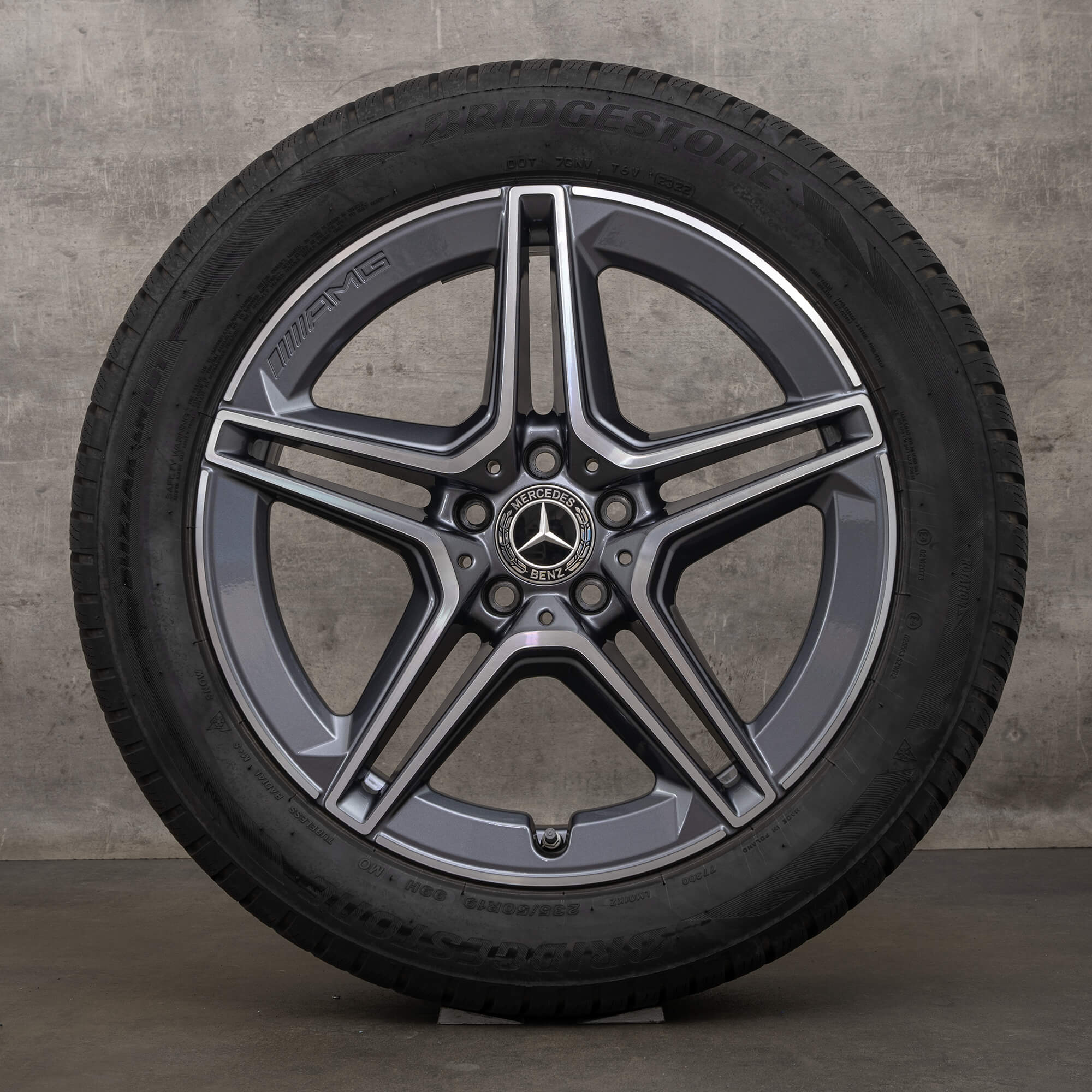 OEM AMG Mercedes GLA H247 GLB X247 19 inch winter tires rims A2474011500 himalaya grey high-sheen