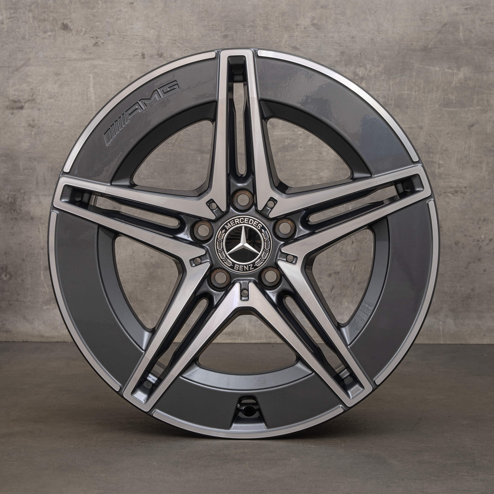 Originele AMG Mercedes C Klasse W206 S206 18 inch velgen A2064011700 A2064011800 tantaal grijze aluminium NIEUW