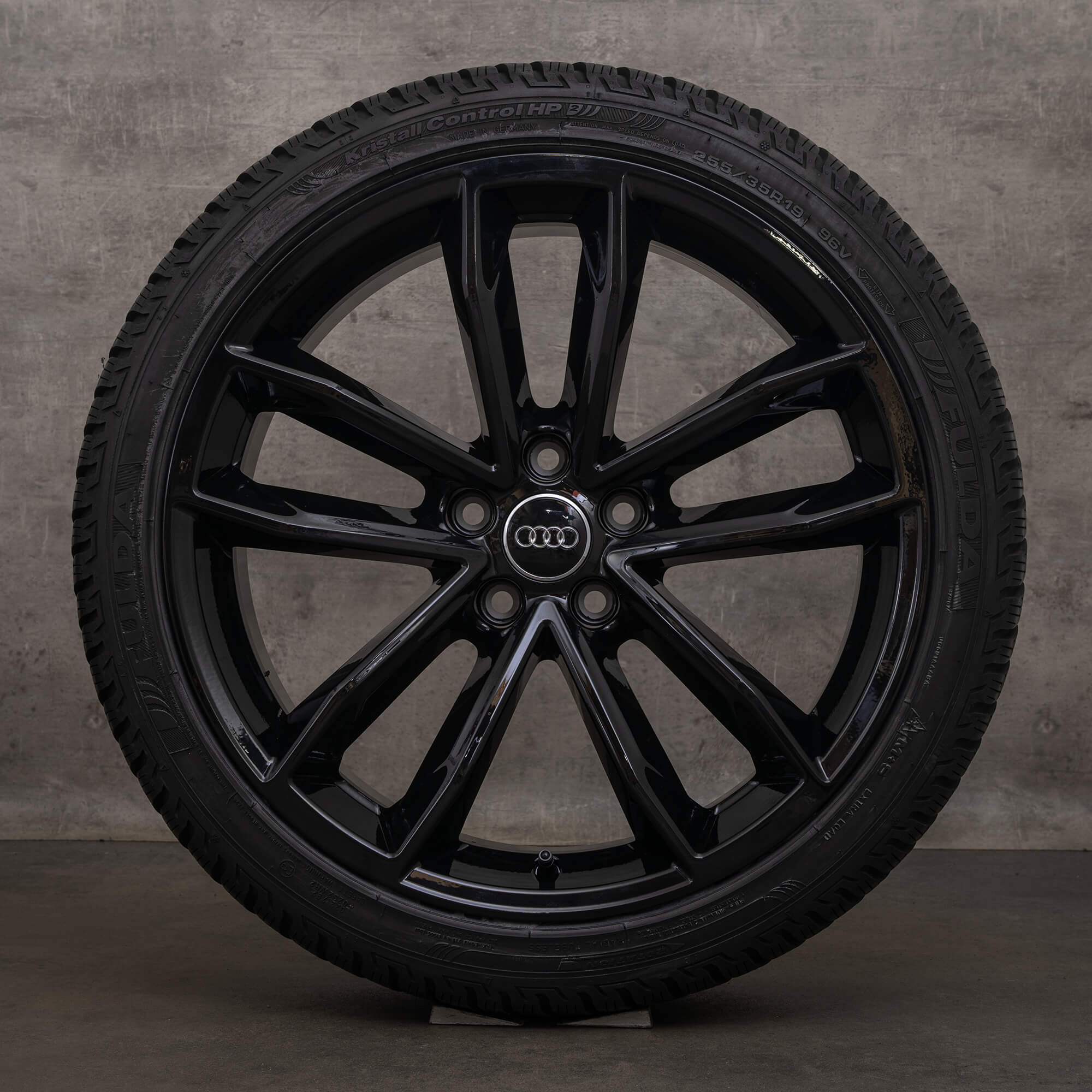 OEM Audi A5 S5 rims 19 inch F5 B9 8W winter tires 8W0601025DF Cavo black high gloss wheels