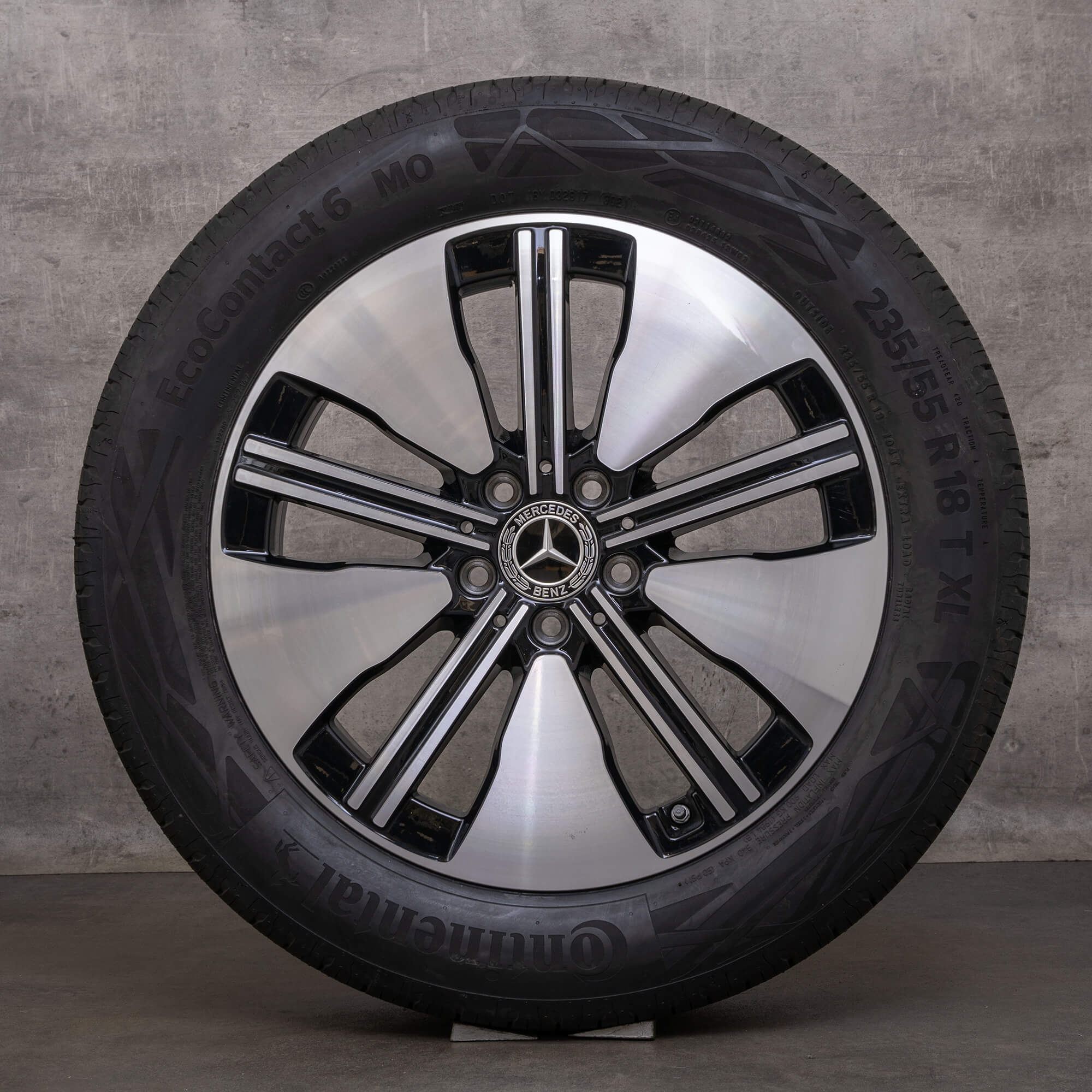 Originele Mercedes Benz EQA EQB velgen 18 inch H243 X243 zomerwielen A2434011300 zwart glanzend gedraaid