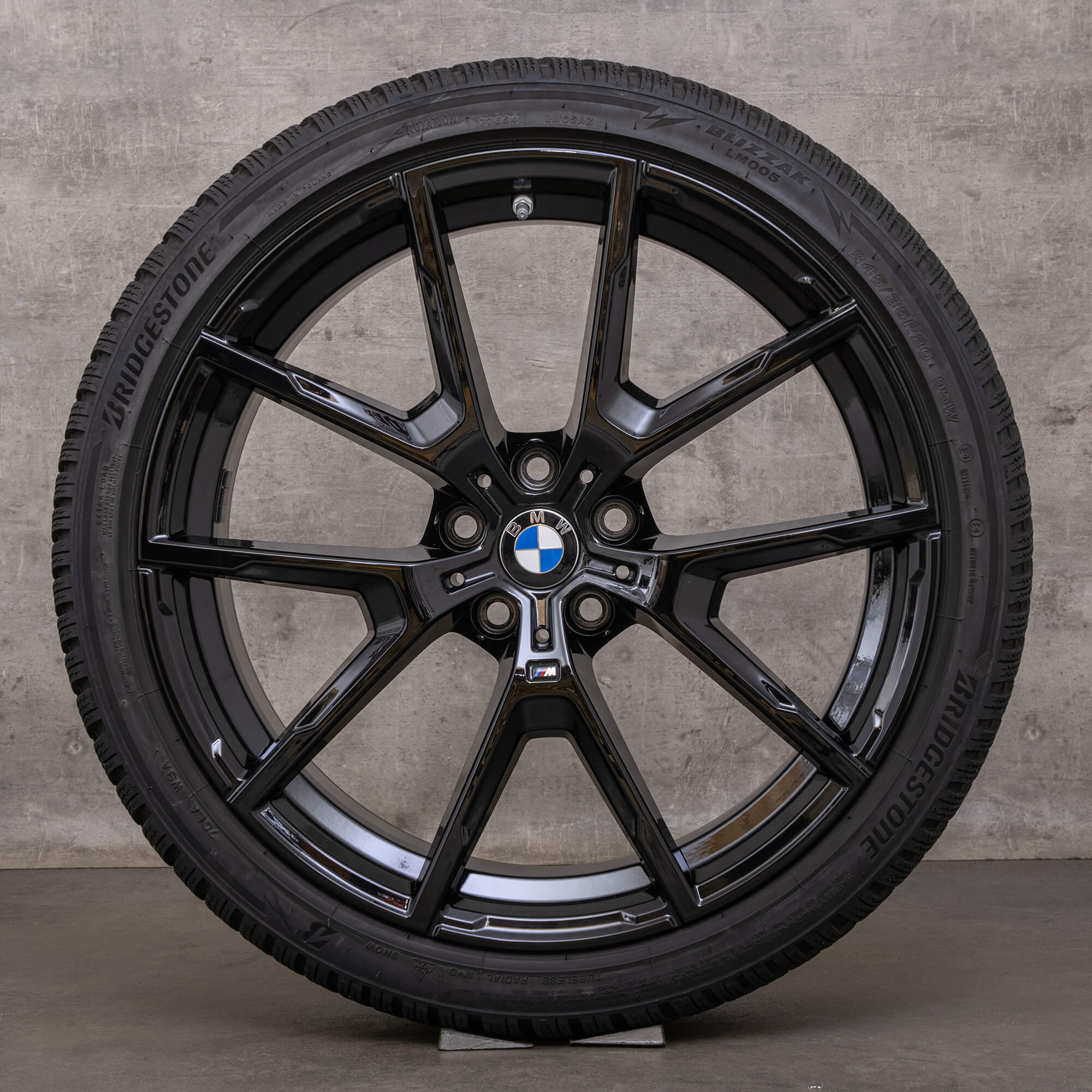 Jantes de inverno completas originais BMW Série 8 20 polegadas G14 G15 G16 jantes 8097240 8097241 728 M jet black