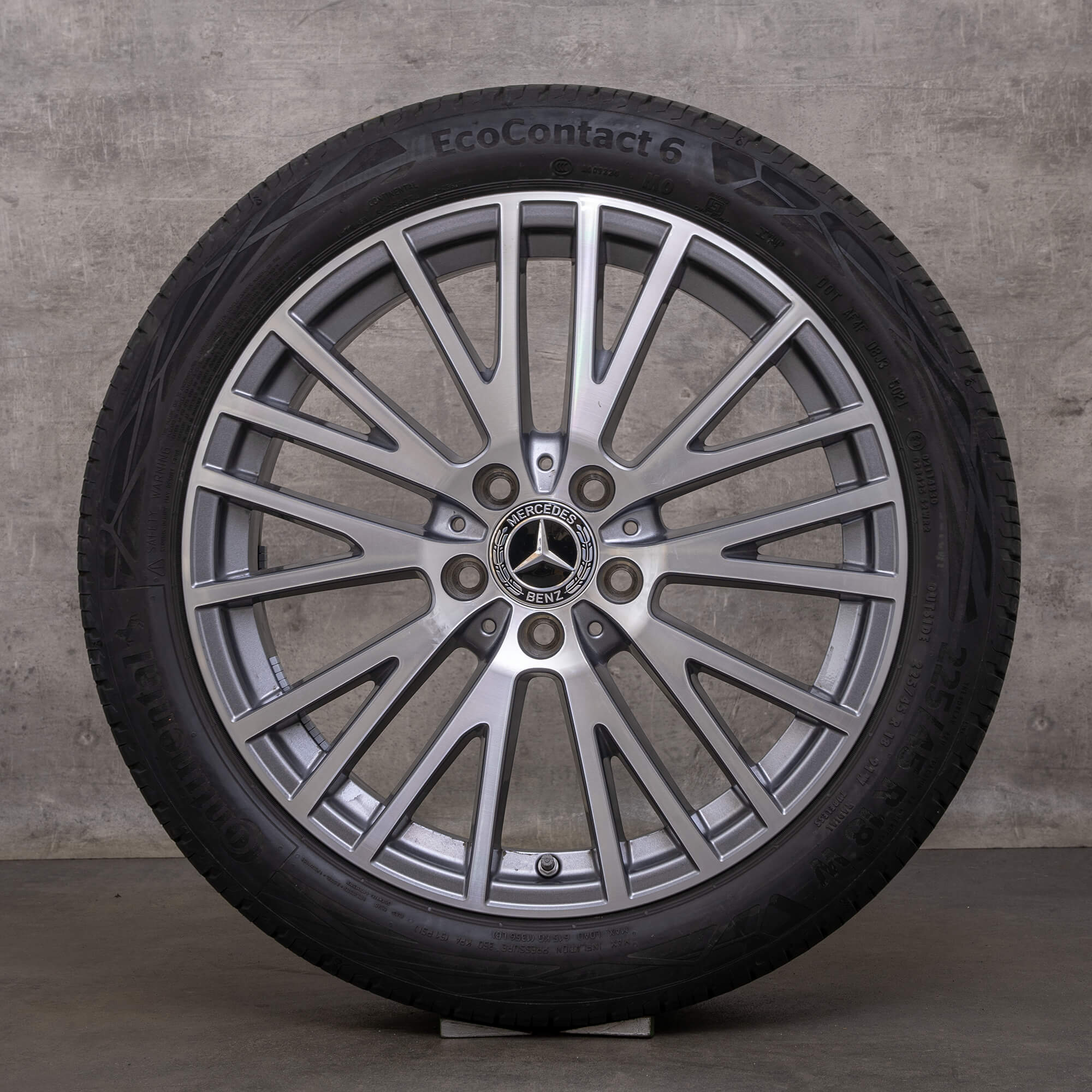 OEM Mercedes Benz A B Class CLA wheels 18 inch W177 V177 W247 X118 C118 summer A1774010600 himalaya gray glossy turned