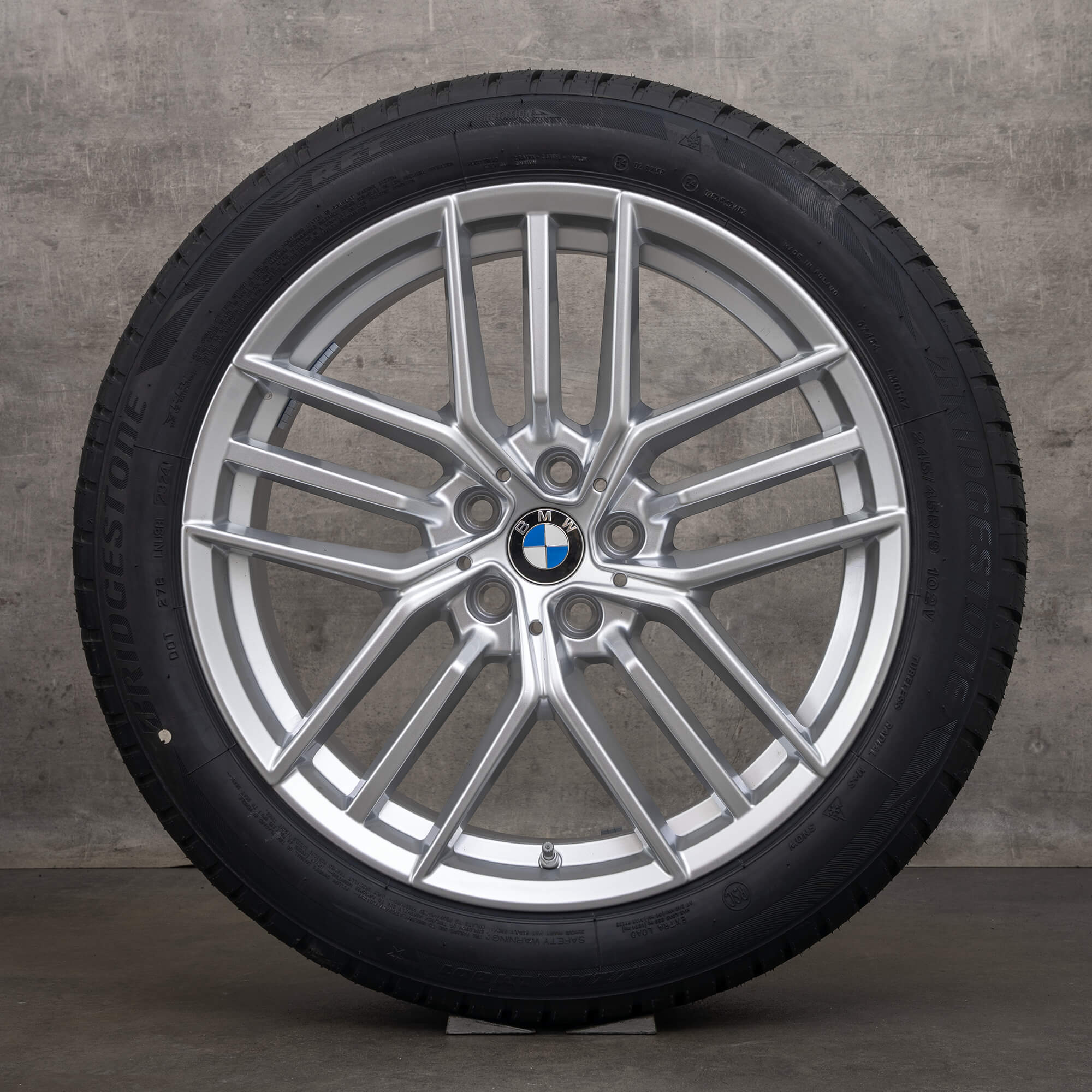 Jante originale BMW Seria 5 i5 iarna 19 inch G60 G61 stil 933 5A324D6 argintiu NOU