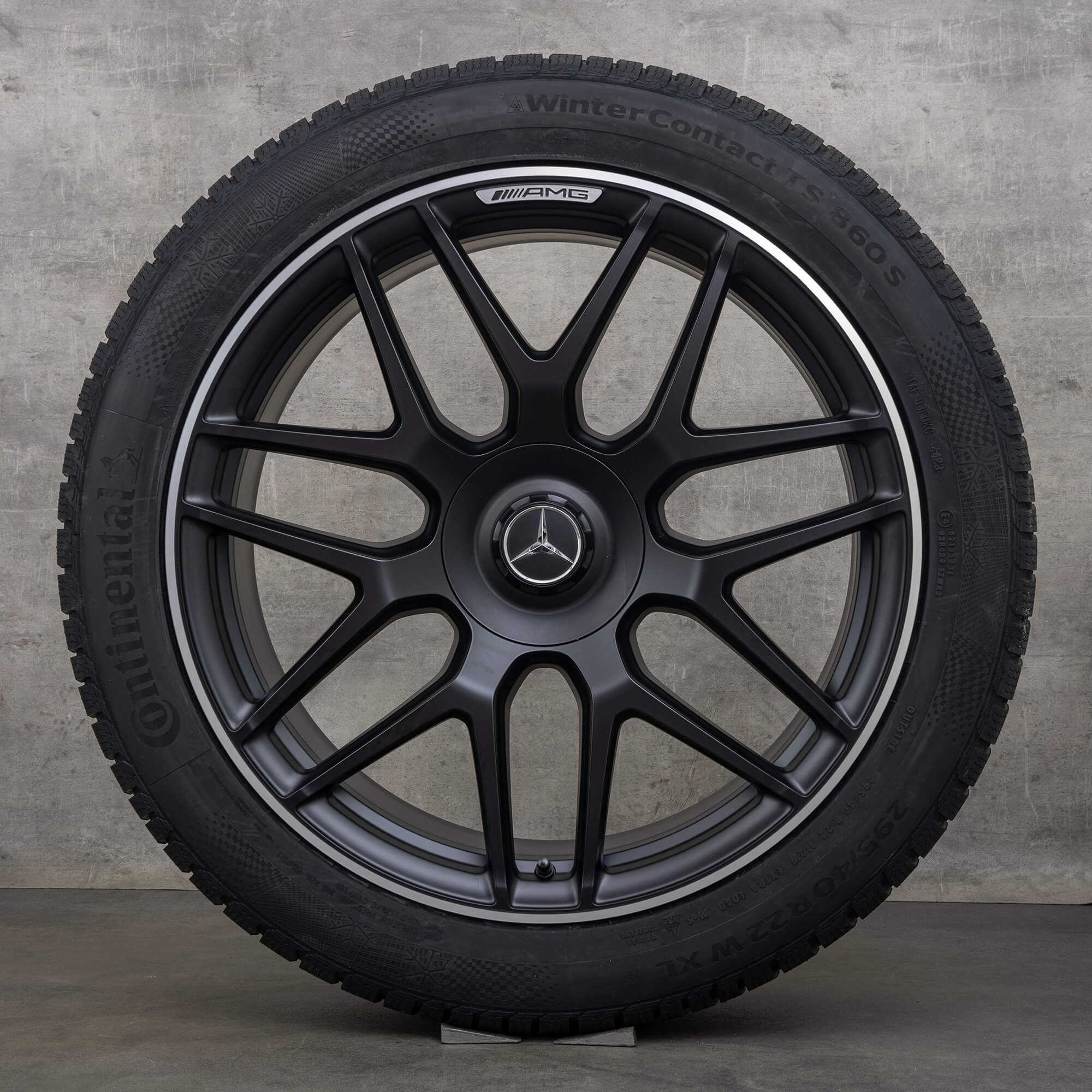 Jante de iarnă originale Mercedes Benz Clasa G AMG 22 inch W463A 63 jante A4634012000 negru lucios NOU