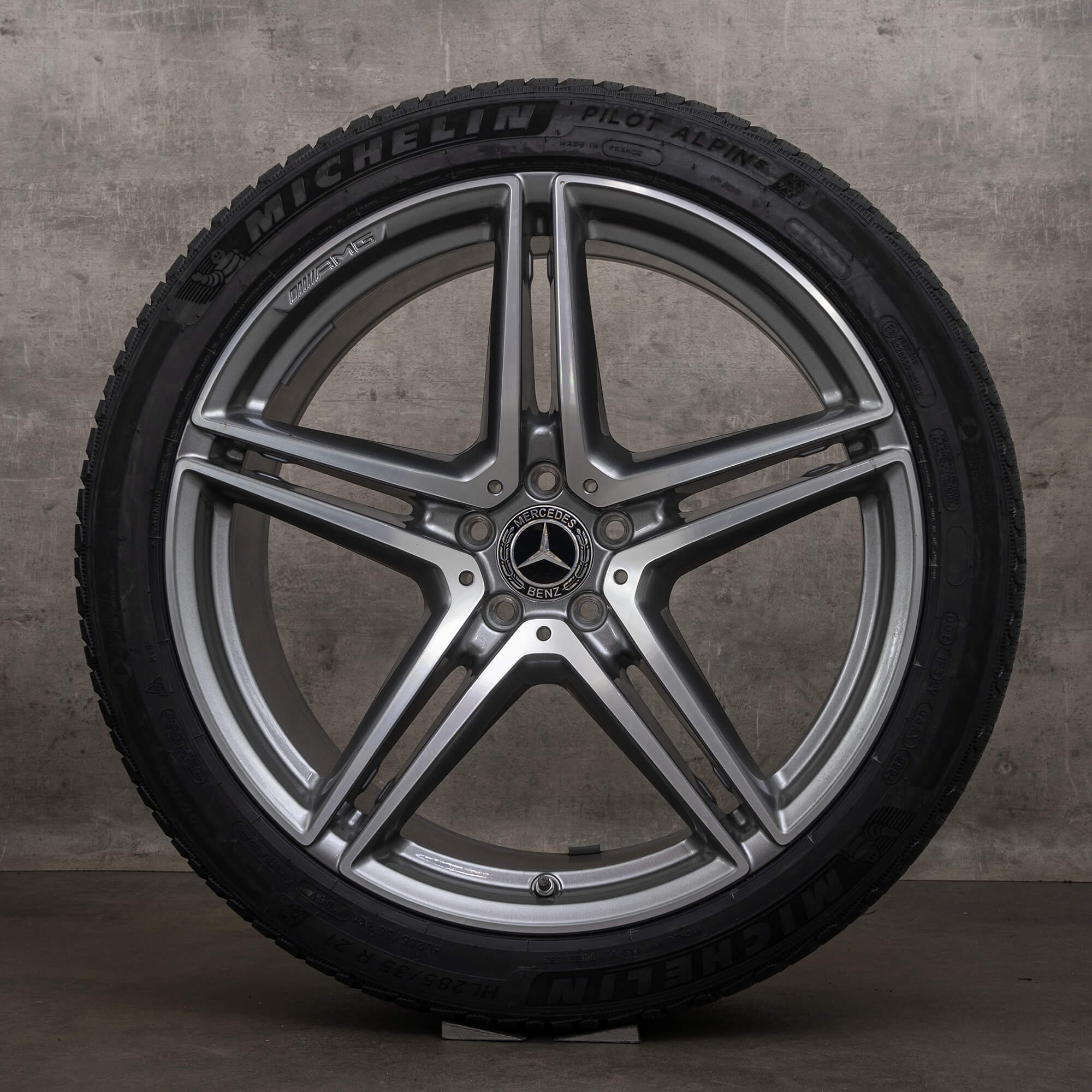 OEM Mercedes Benz S-Class AMG winter wheels 21 inch S 63 W223 rims A2234012100 A2234012200 himalaya grey high-sheen NEW