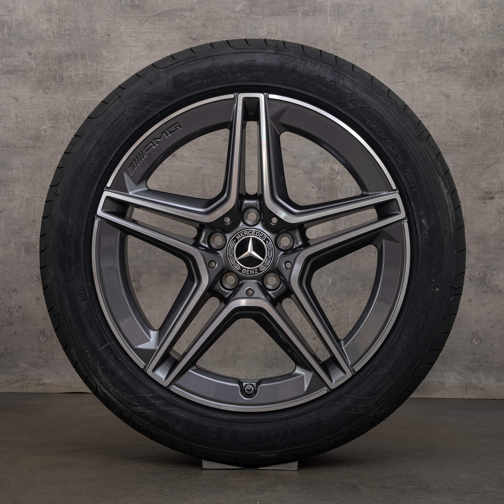 OEM AMG Mercedes Benz E-Class rims 18 inch W213 S213 C238 A238 summer tires A2134016300 himalaya grey wheels NEW