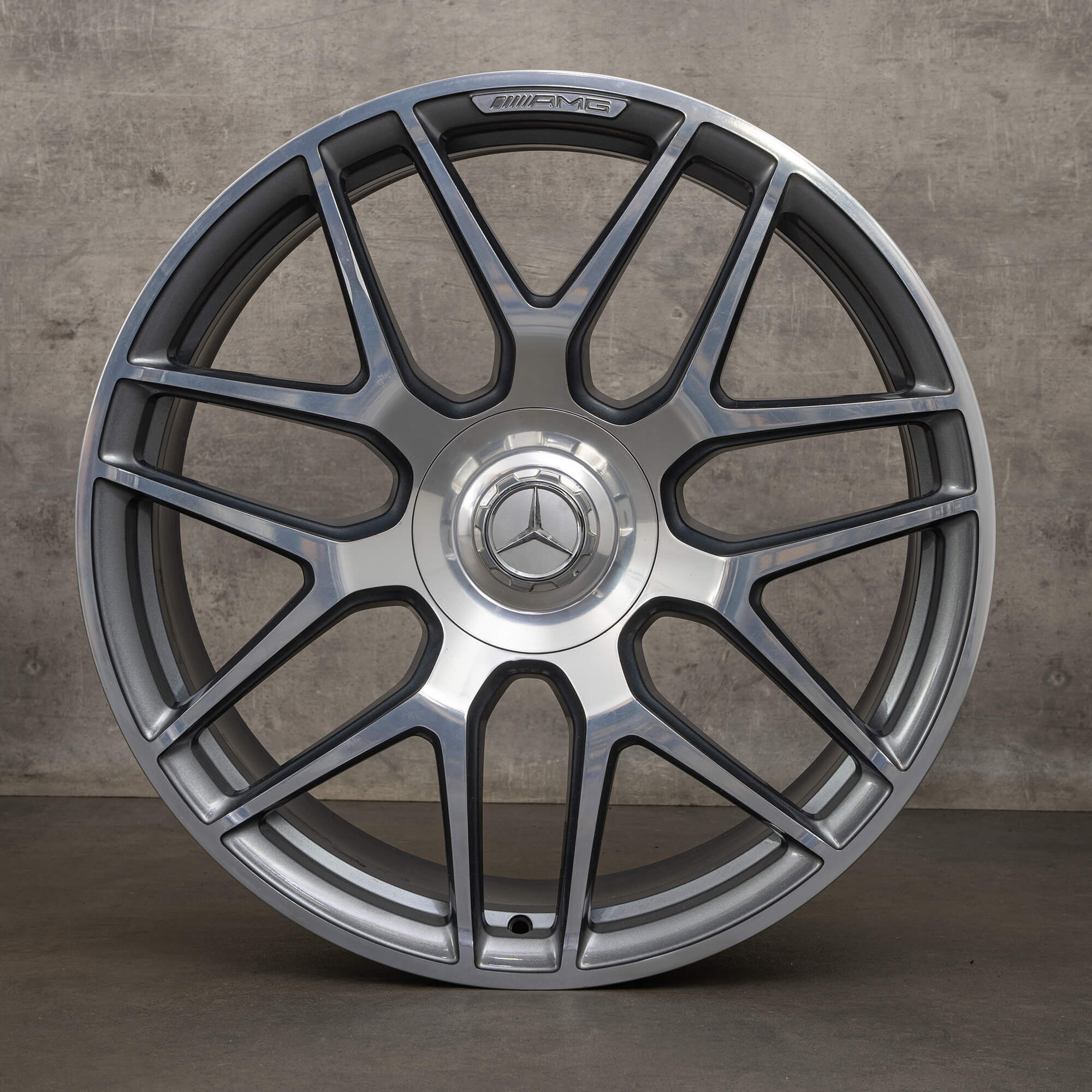 Originele Mercedes Benz G-Klasse AMG velgen 22 inch G63 W463A A4634012000 Himalaya grijs hoogglans