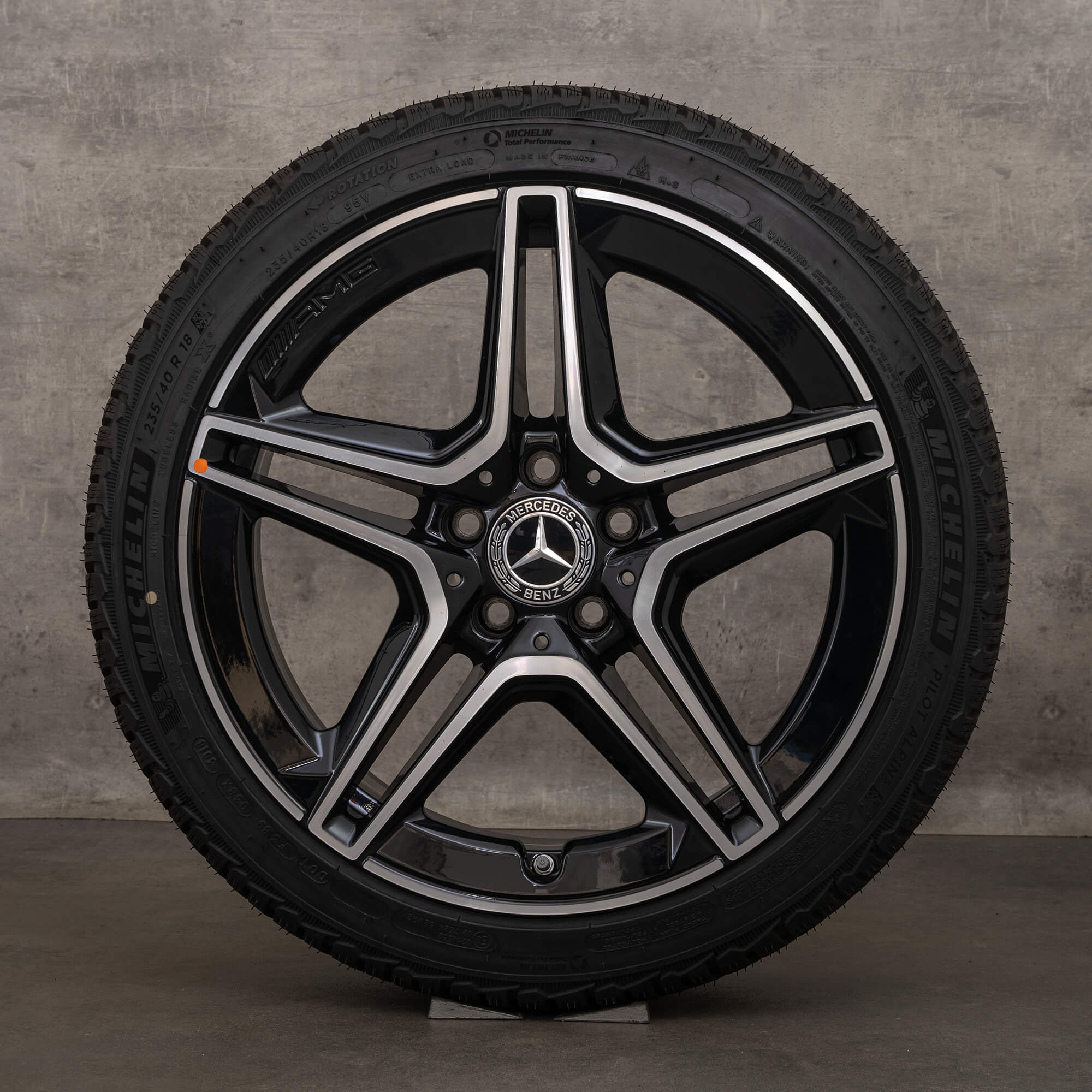 Jante de iarnă Mercedes Benz Clasa A AMG originale 18 inch 35 W177 jante A1774011800 negru lucios