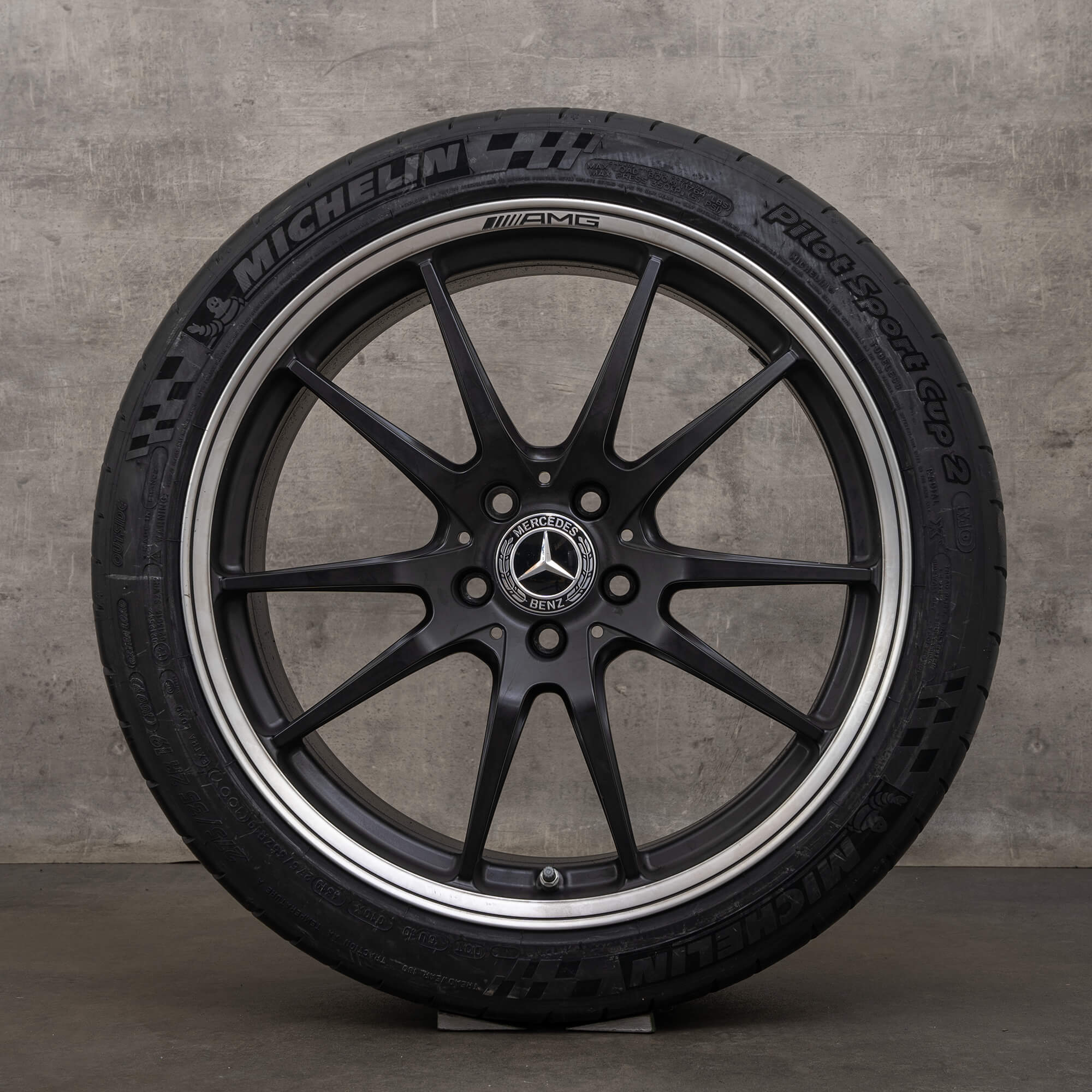 Jantes d'origine Mercedes Benz AMG GT R 19 20 pouces été C190 R190 A1904011600 A1904012300 noir mat poli