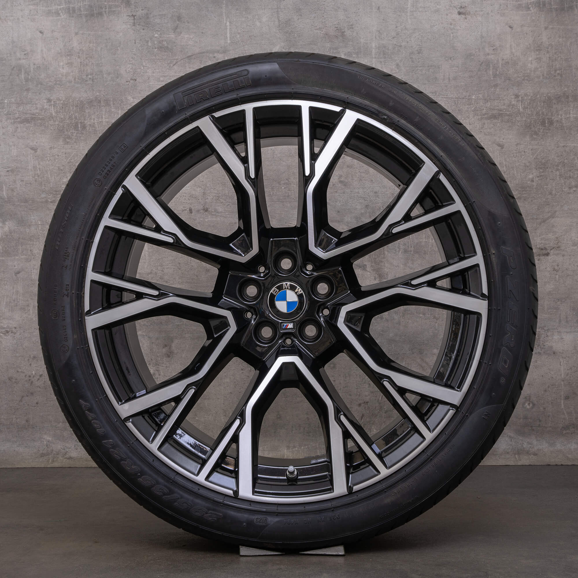 Jantes originais BMW X5M X6M de 21 polegadas F95 F96 jantes verão estilo 809 M 8090796 8090717 preto brilhante torneado