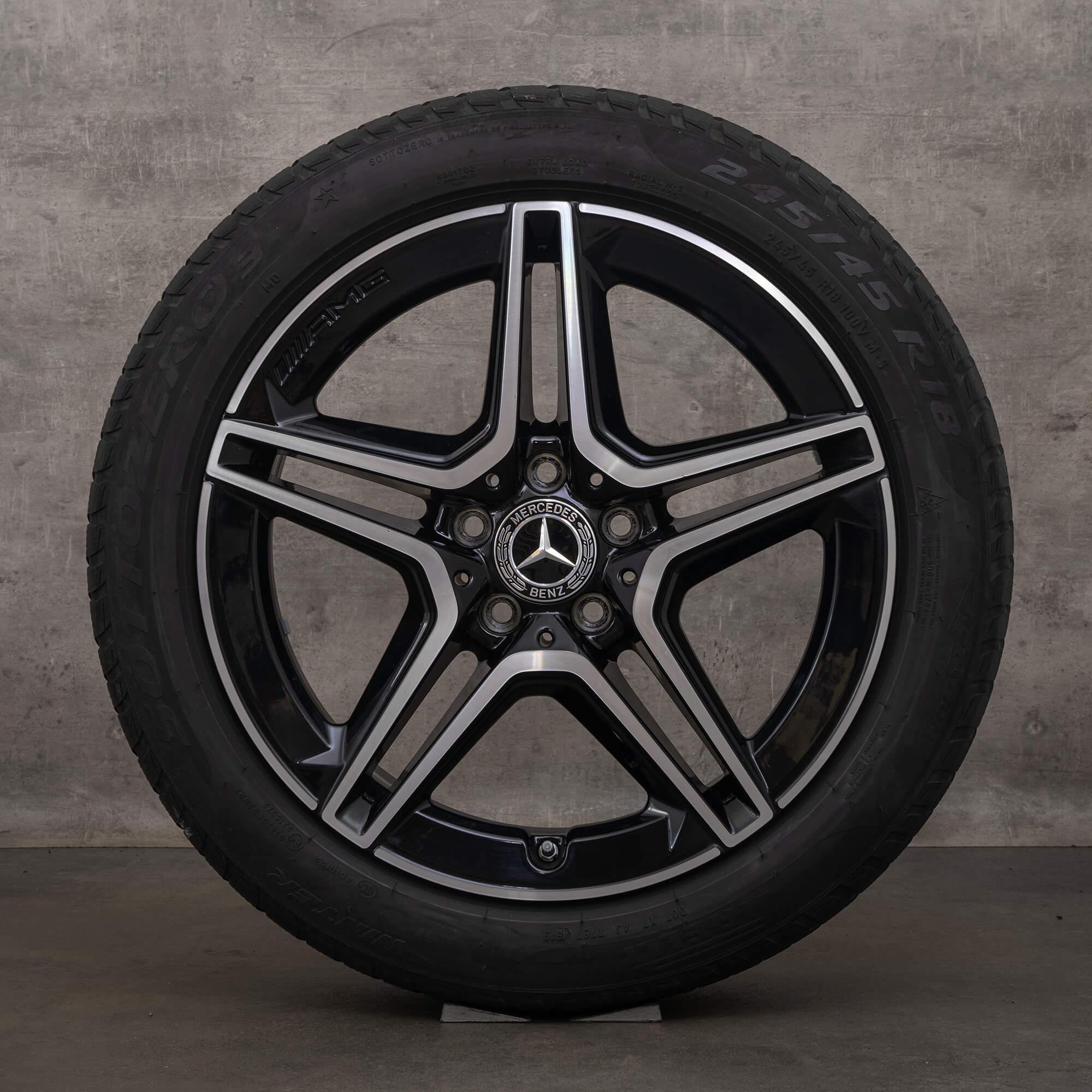 Originele Mercedes Banz AMG E Klasse velgen 18 inch W213 S213 C238 A238 winterwielen A2134016300 A2134016400 zwart hoogglans