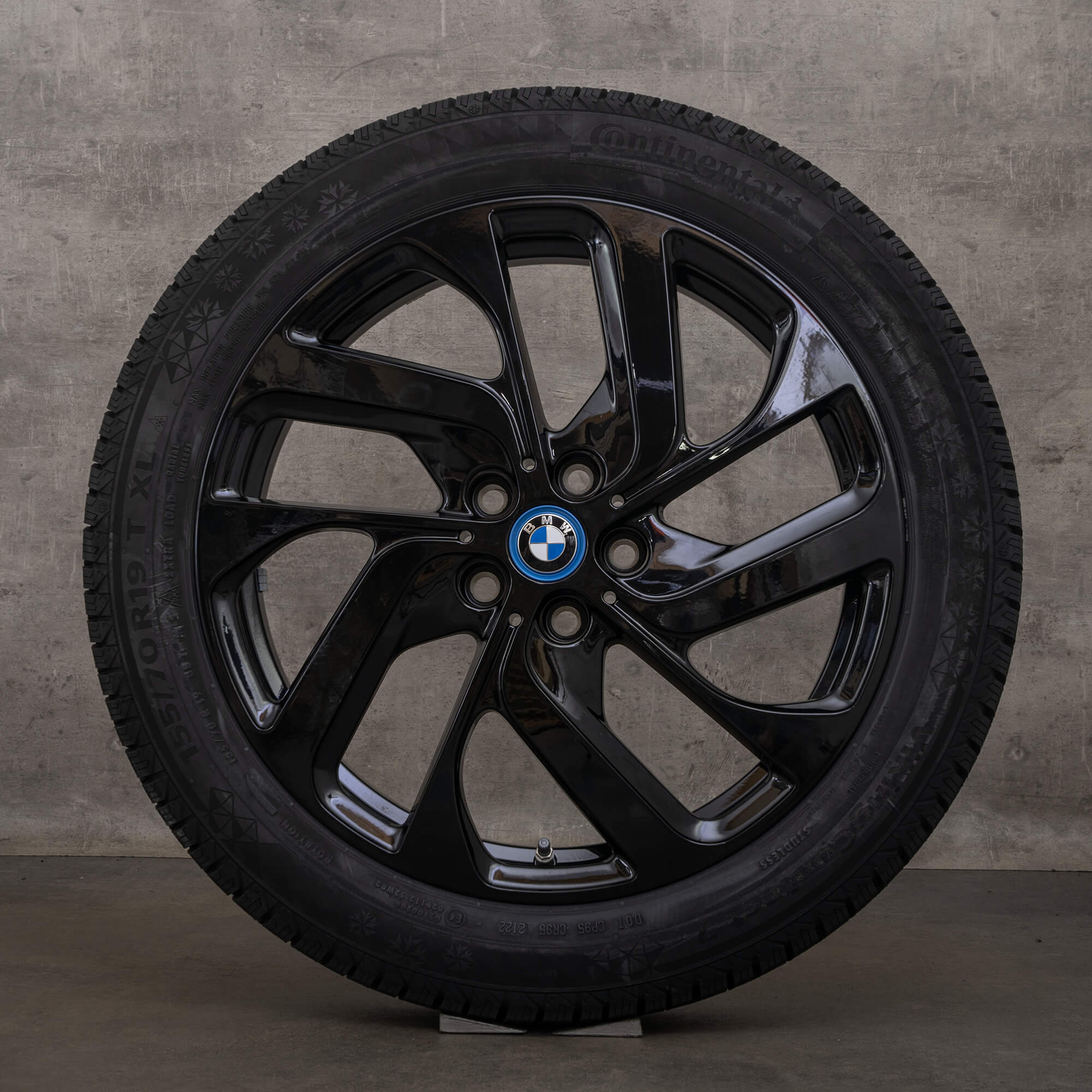 Llantas originales BMW i3s 19 pulgadas I01 ruedas de invierno 6887937 Estilo 428 estilo turbina negro azabache NUEVO