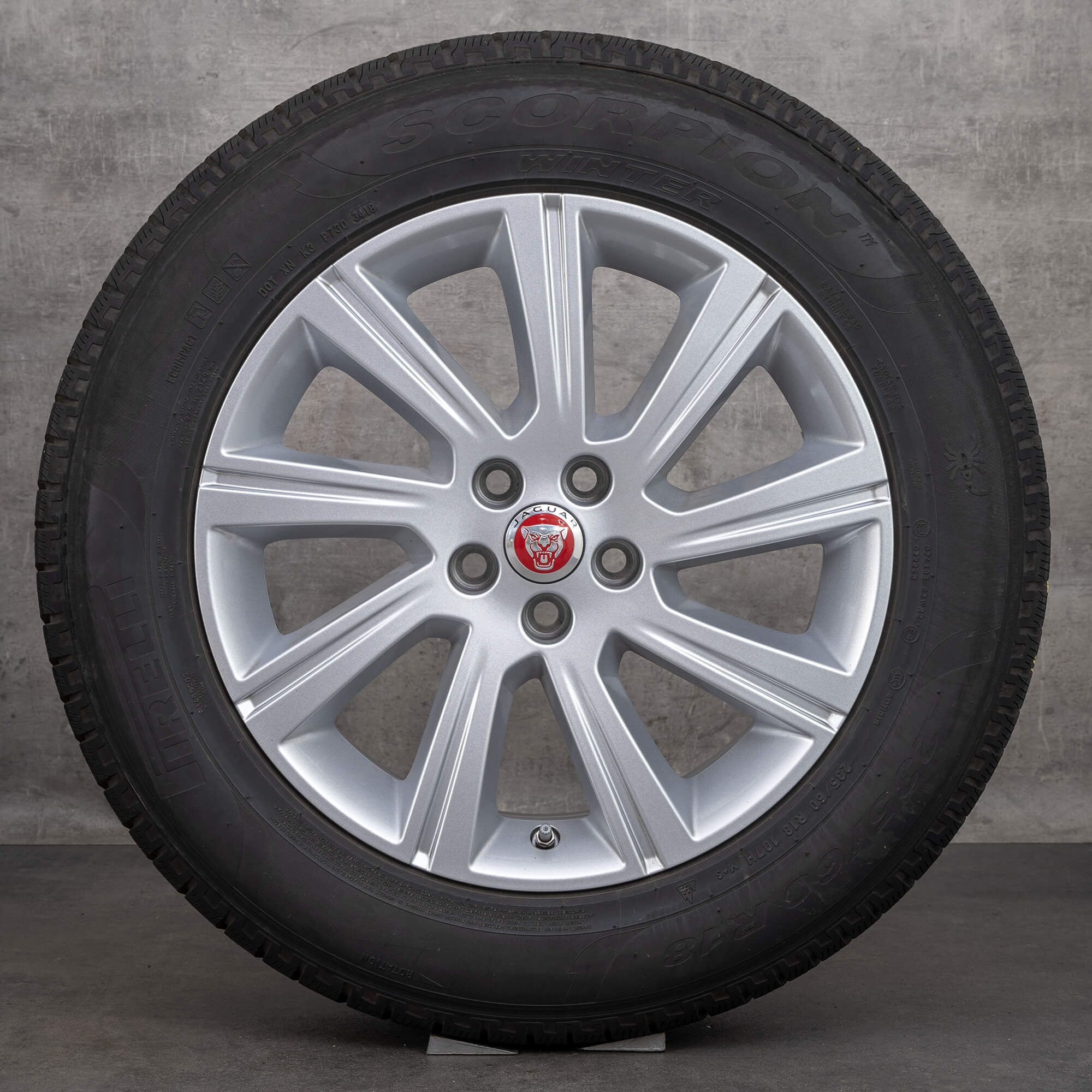 Jaguar 18 inch rims E-Pace X540 winter wheels tires J9C3-1007-BA