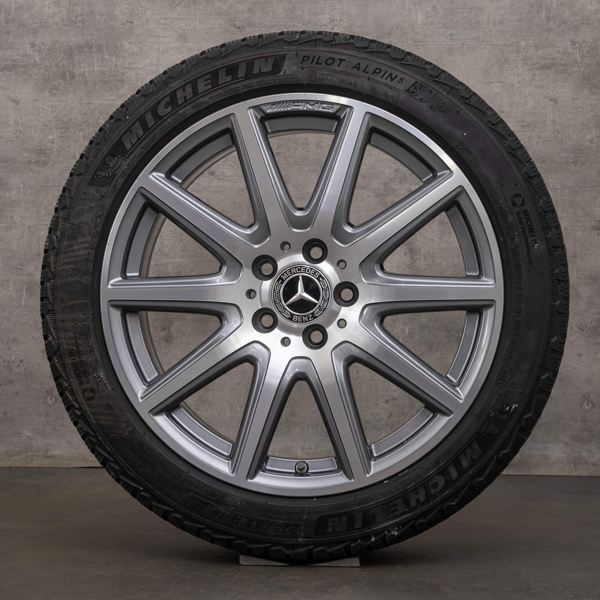 OEM Mercedes Benz A Class CLA AMG winter wheels 18 inch A45 & S W177 35 45 C118 rims A1774013900 himalaya grey high-sheen