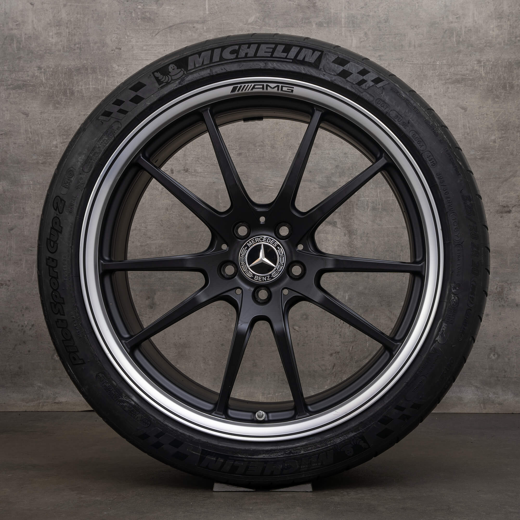 Originele Mercedes Benz AMG GT R velgen 19 20 inch C190 R190 zomerwielen A1904011600 A1904012300 mat zwart