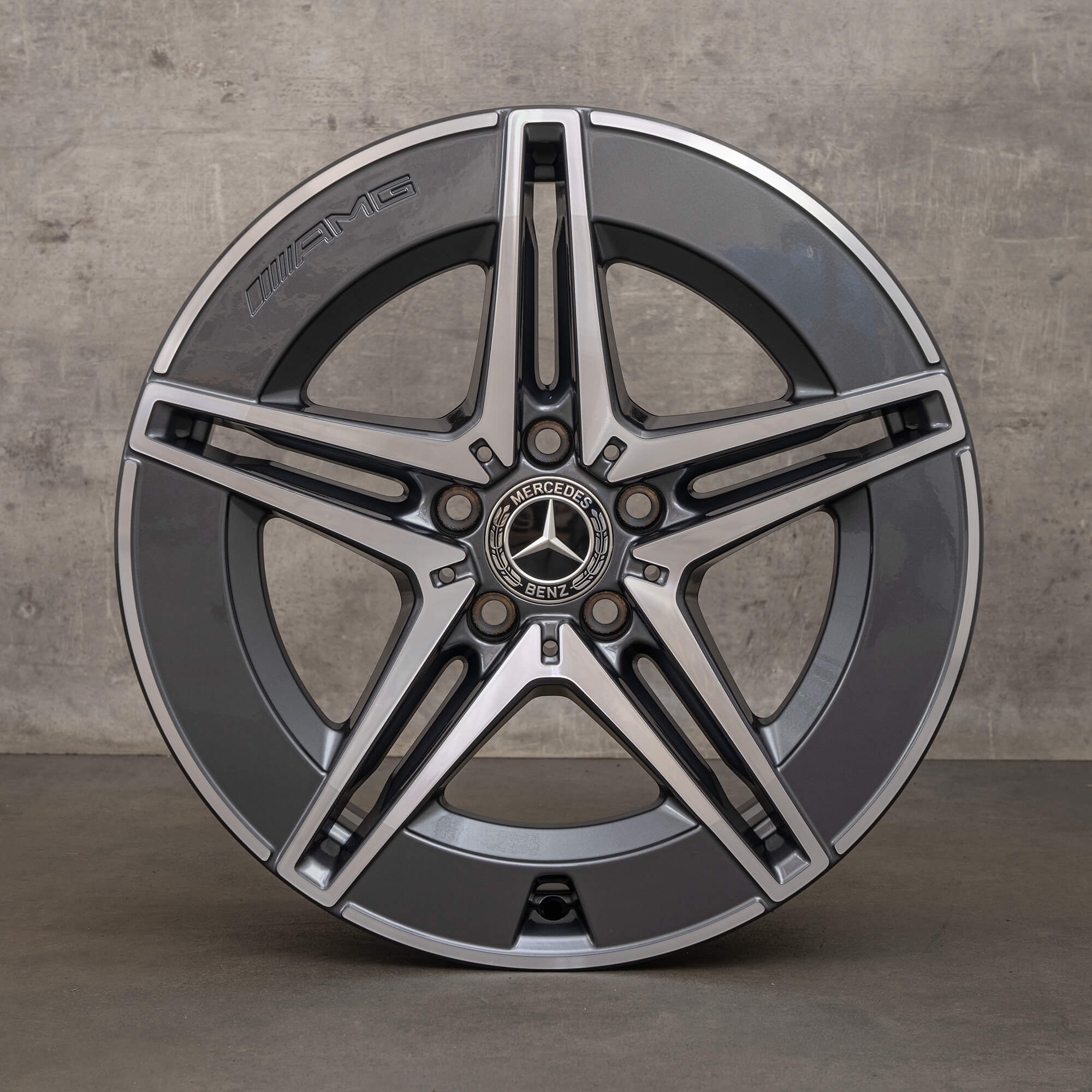 Originele AMG Mercedes C Klasse W206 S206 18 inch velgen A2064011700 A2064011800 tantaal grijze aluminium NIEUW