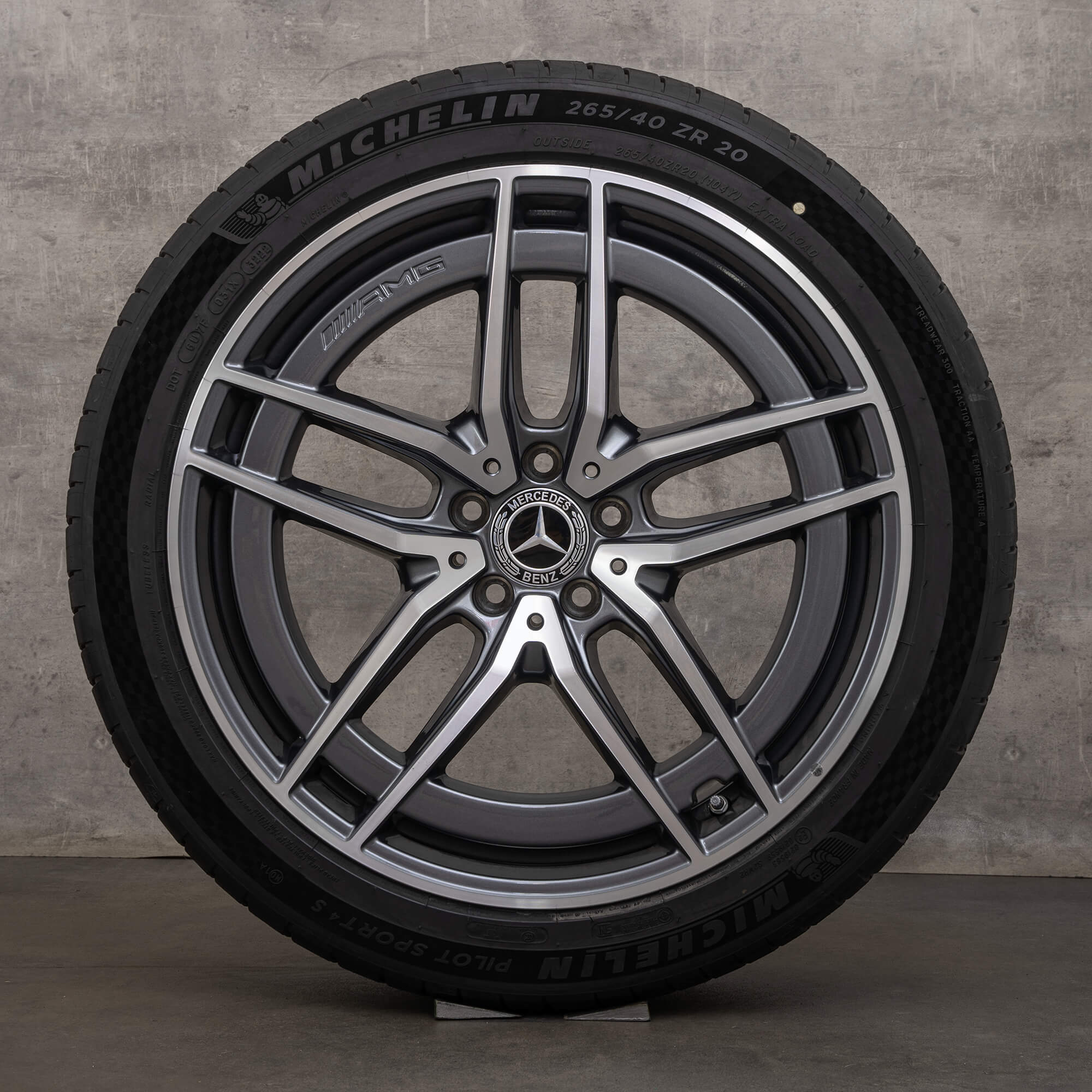 Originele AMG Mercedes Benz SL velgen 20 inch 43 55 63 R232 zomerwielen A2324012100 A2324012200 Himalaya grijs