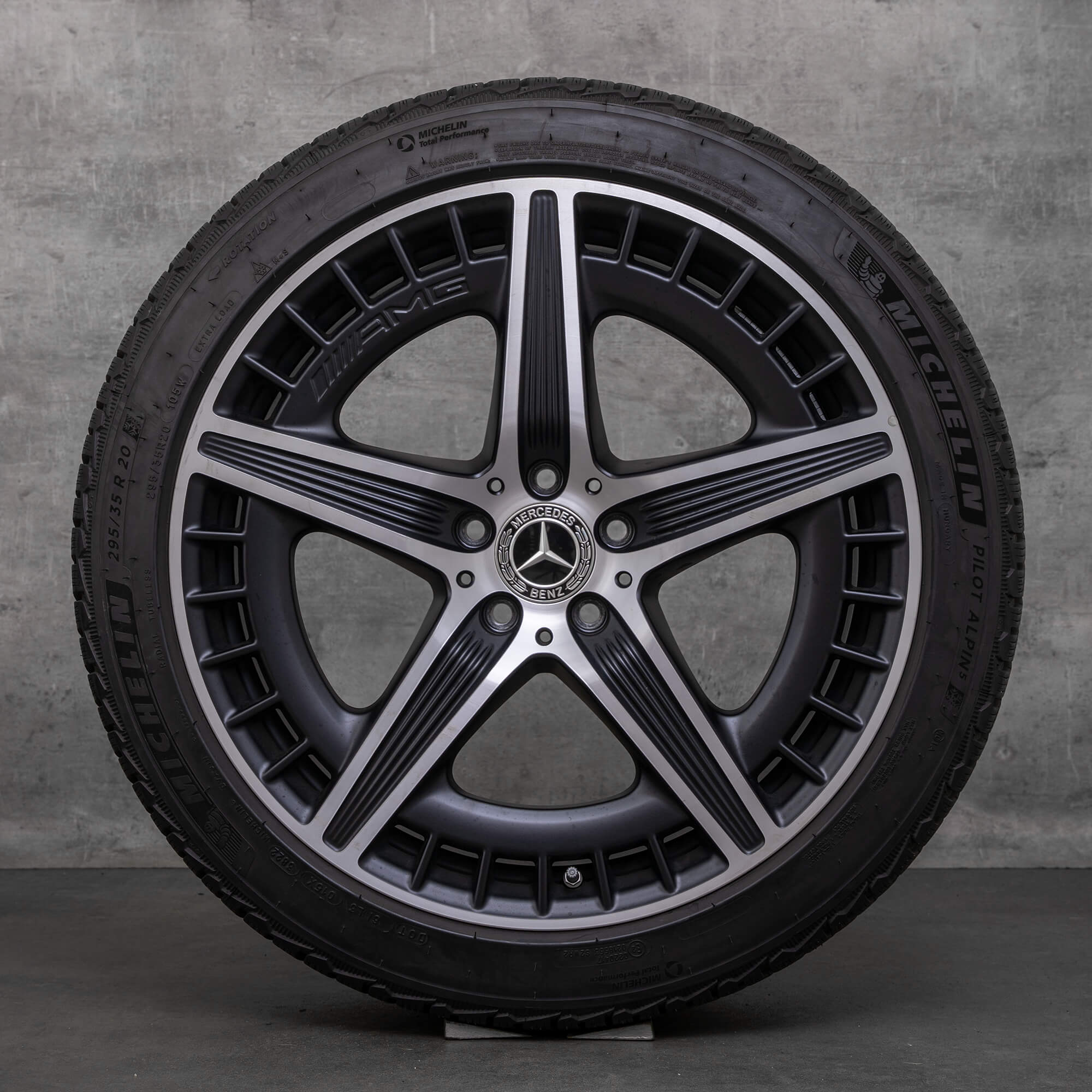 Originele Mercedes Benz EQE 43 53 AMG wintervelgen 20 inch V295 velgen A2954012700 A2954012800 zwart mat glanzend gedraaid