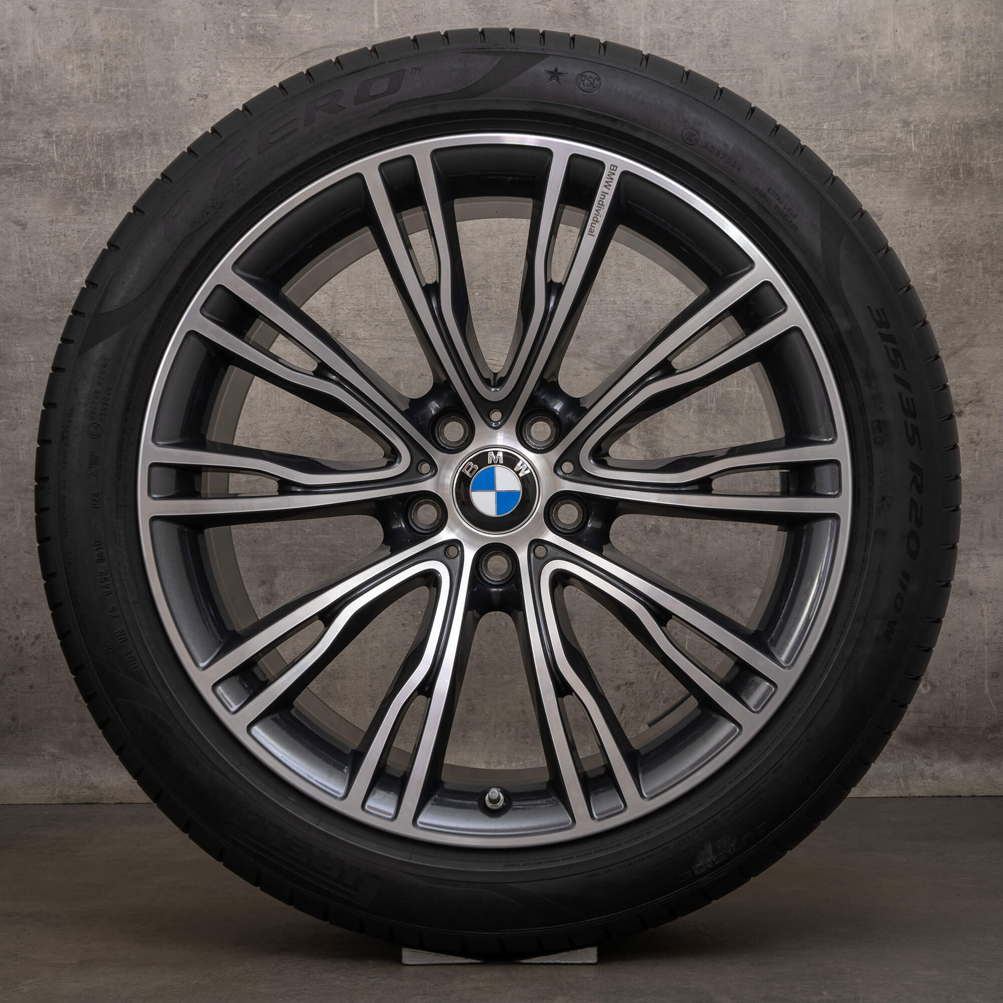 OEM BMW X5 E70 F15 X6 F16 20 inch summer tires rims 551 7847310 7847311