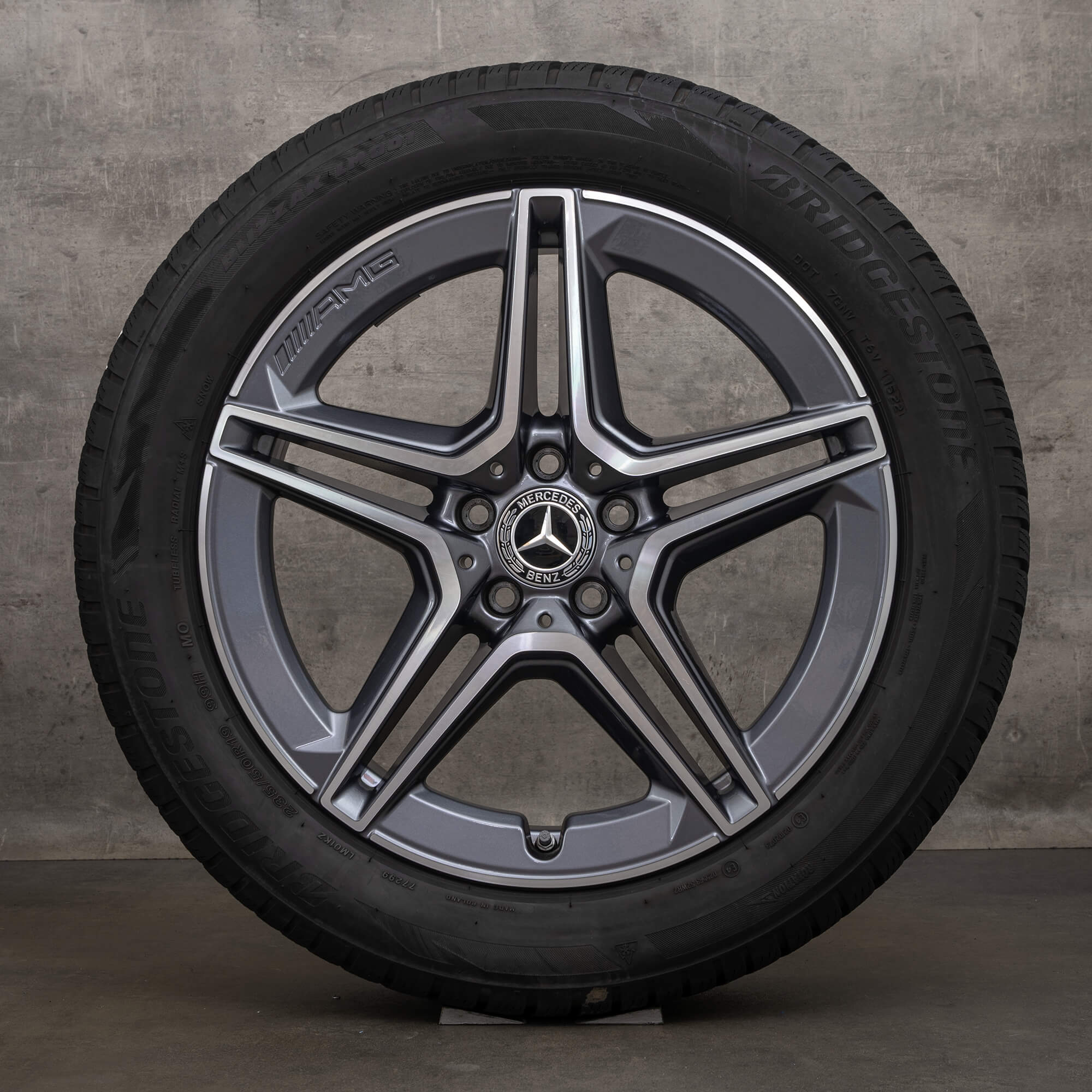 OEM AMG Mercedes GLA H247 GLB X247 19 inch winter tires rims A2474011500 himalaya grey high-sheen