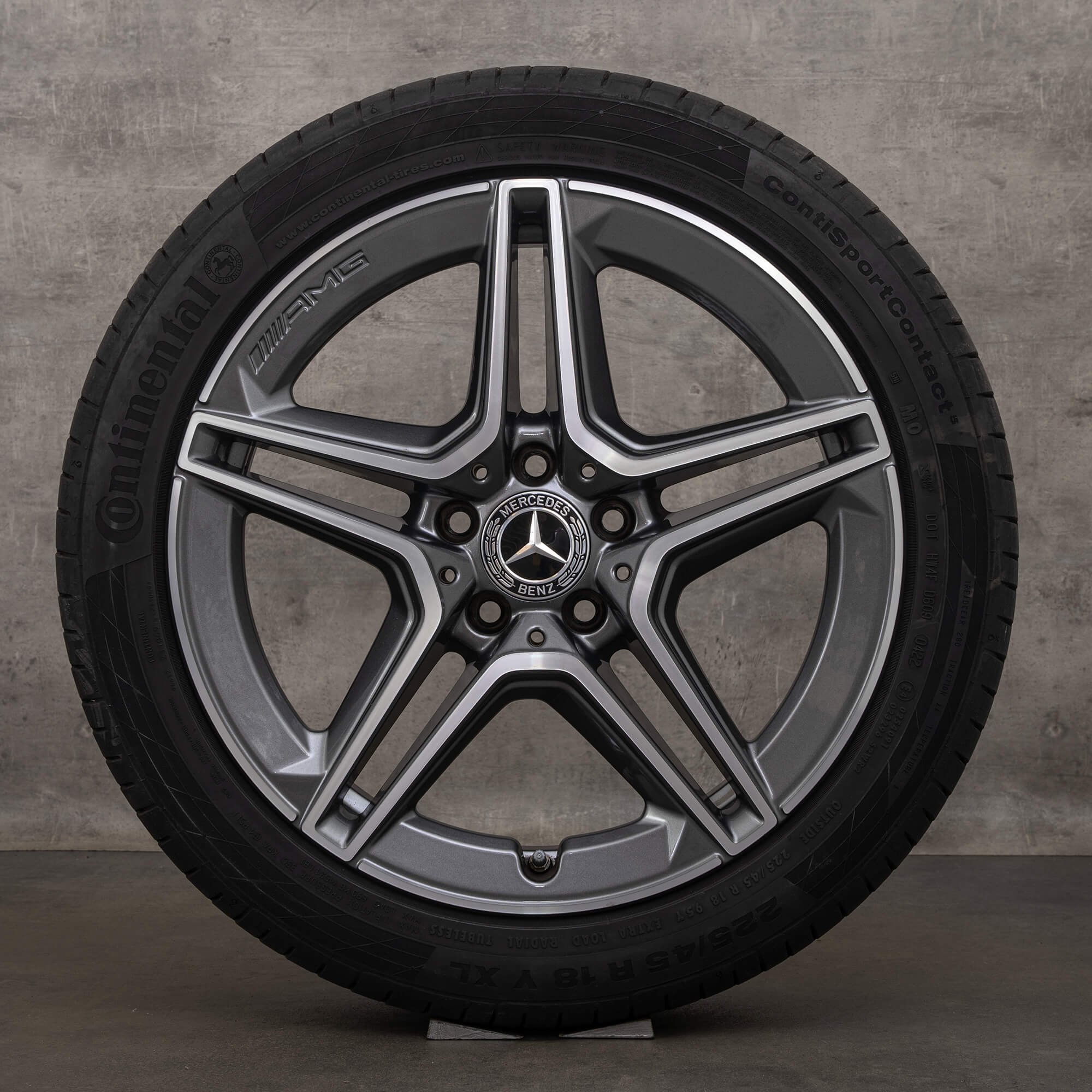 OEM AMG Mercedes Benz C Class C43 rims 18 inch C450 Sport W205 S205 C205 A205 summer wheels A2054019900 A2054019600 himalaya grey