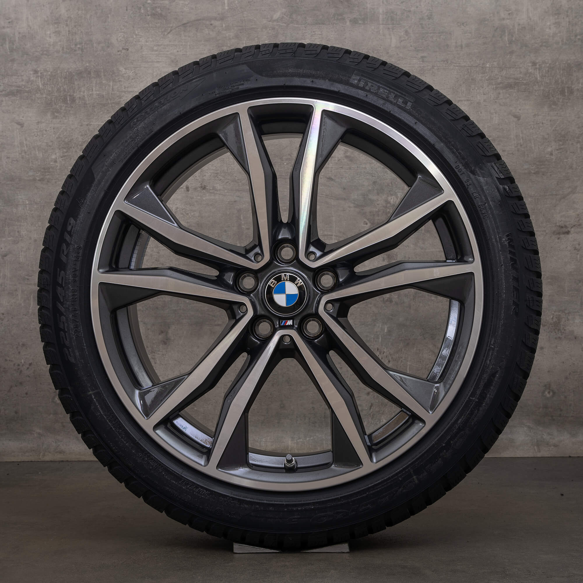 OEM BMW X1 X2 rims 19 inch F48 F39 winter wheels 8008616 Styling 715 M orbit grey front polish NEW