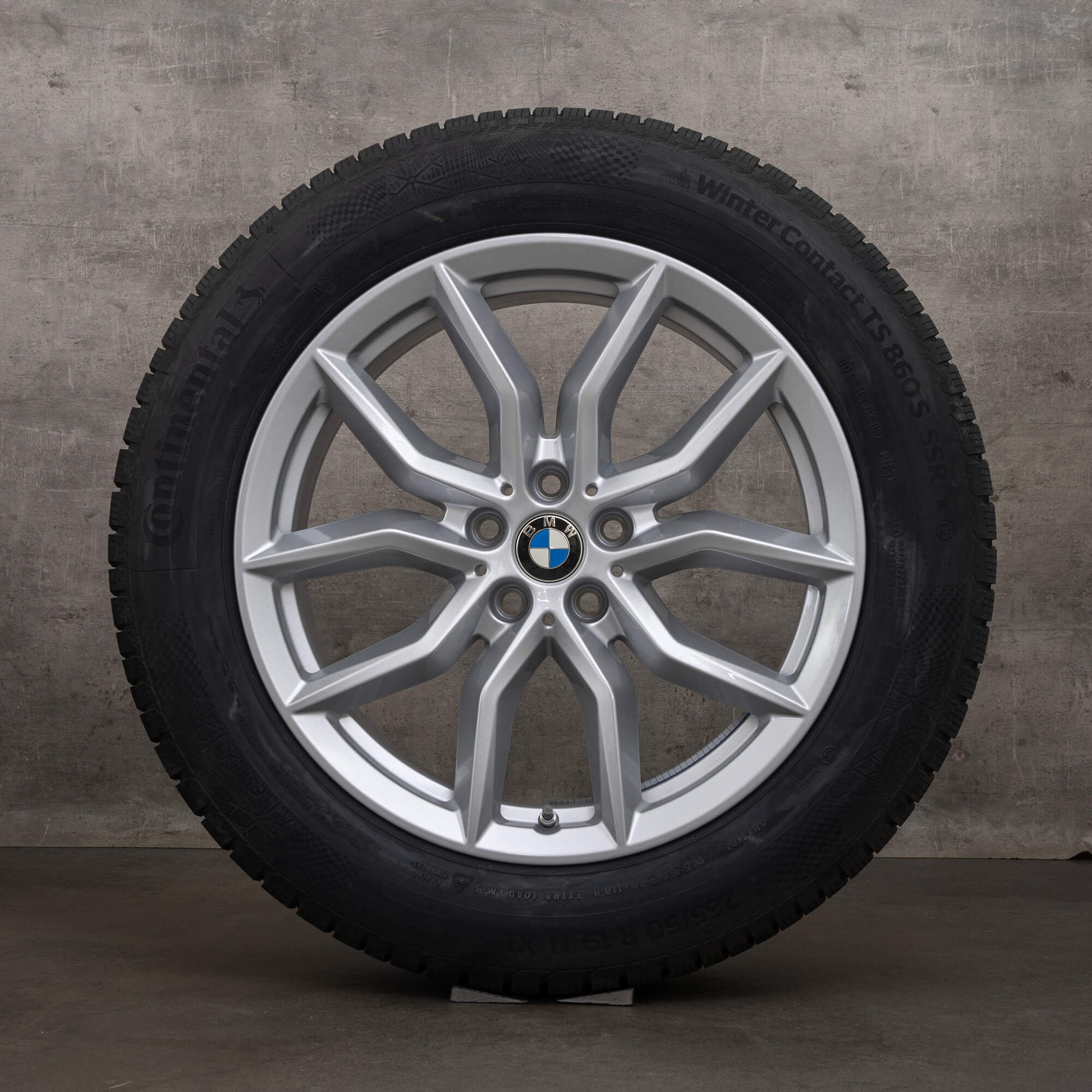 Cerchi invernali originali BMW X5 X6 da 19 pollici G05 G06 styling 734 6880685 argento NUOVO