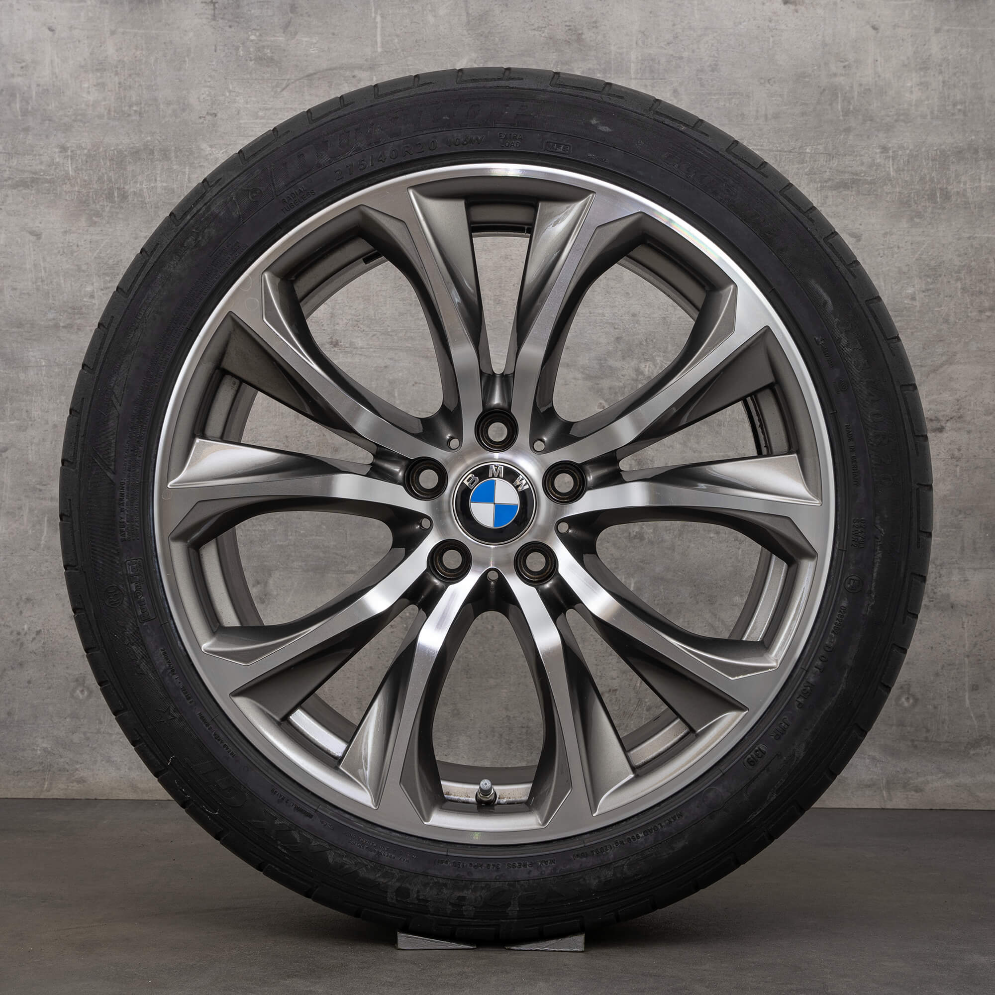 BMW 20 tums aluminiumfälgar X5 F15 E70 X6 F16 sommarhjul sommardäck fälgar
