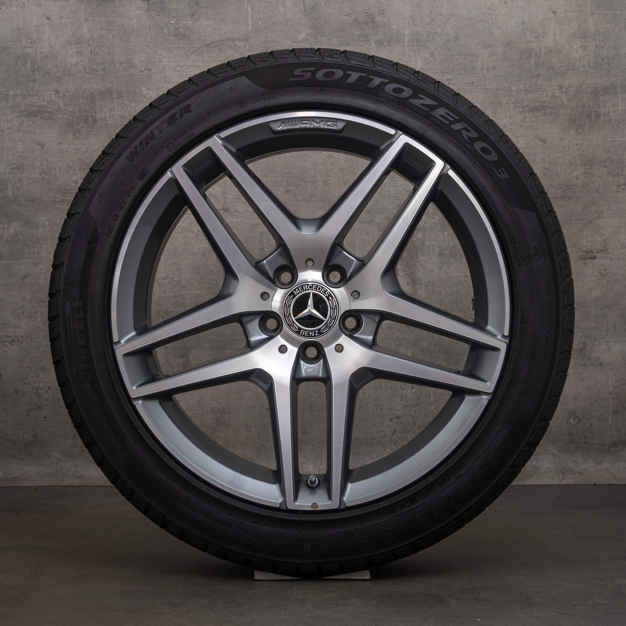 OEM Mercedes Benz AMG S Class rims 19 inch W222 A217 C217 winter wheels A2224010000 himalaya grey high-gloss