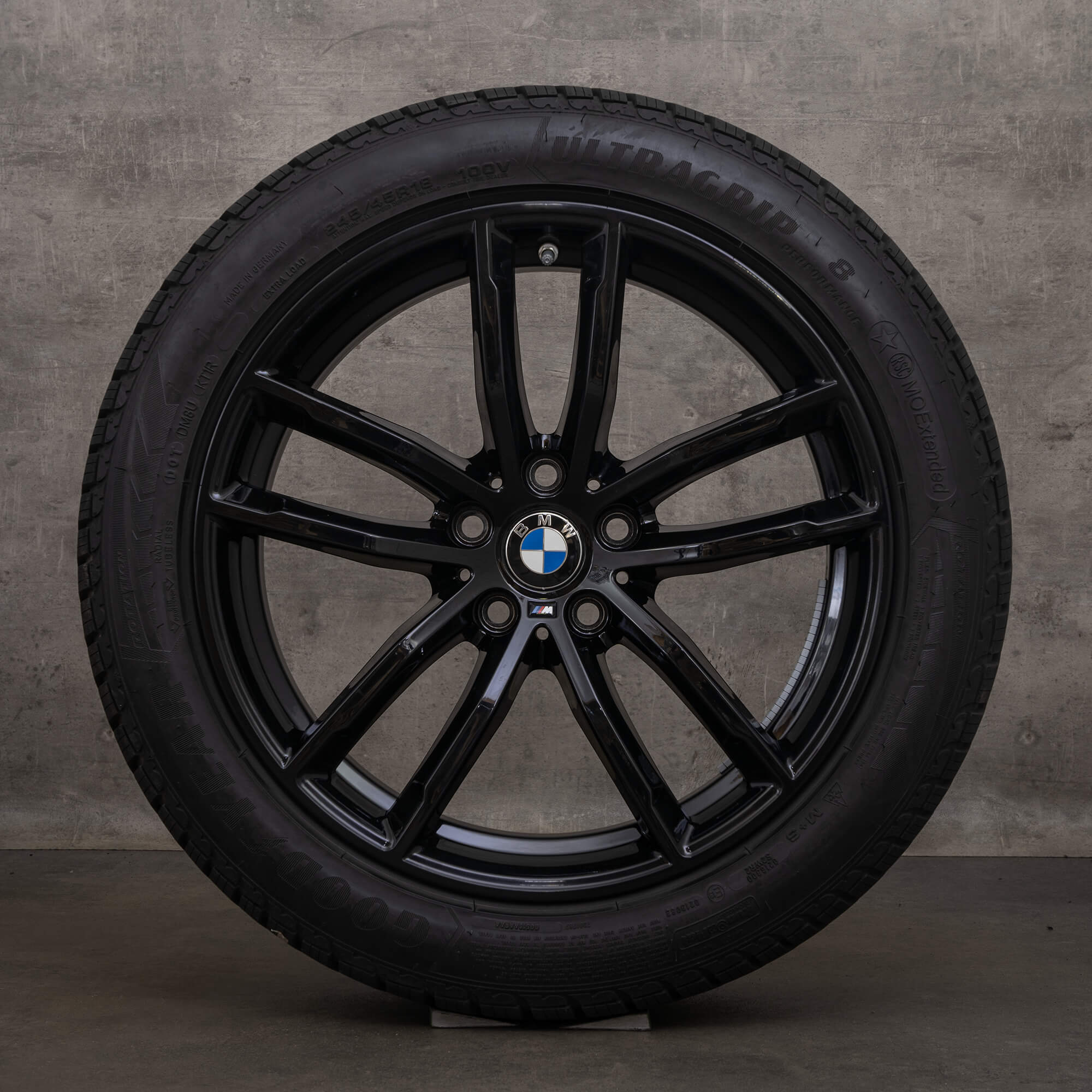 Jantes originais BMW Série 5 8 18 polegadas G30 G31 G14 G15 G16 rodas de inverno 8747407 Estilo 662 M preto