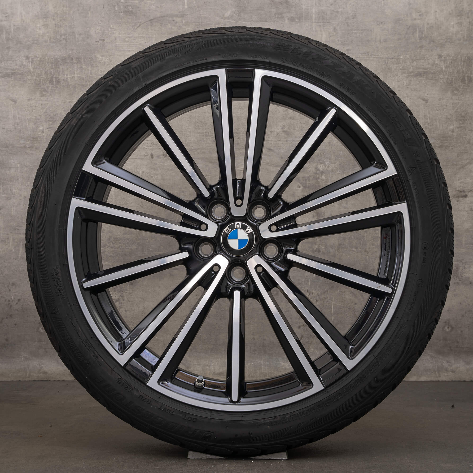 Jantes originais BMW i8 I12 I15 de 20 polegadas 516 pneus inverno 6880105 jet